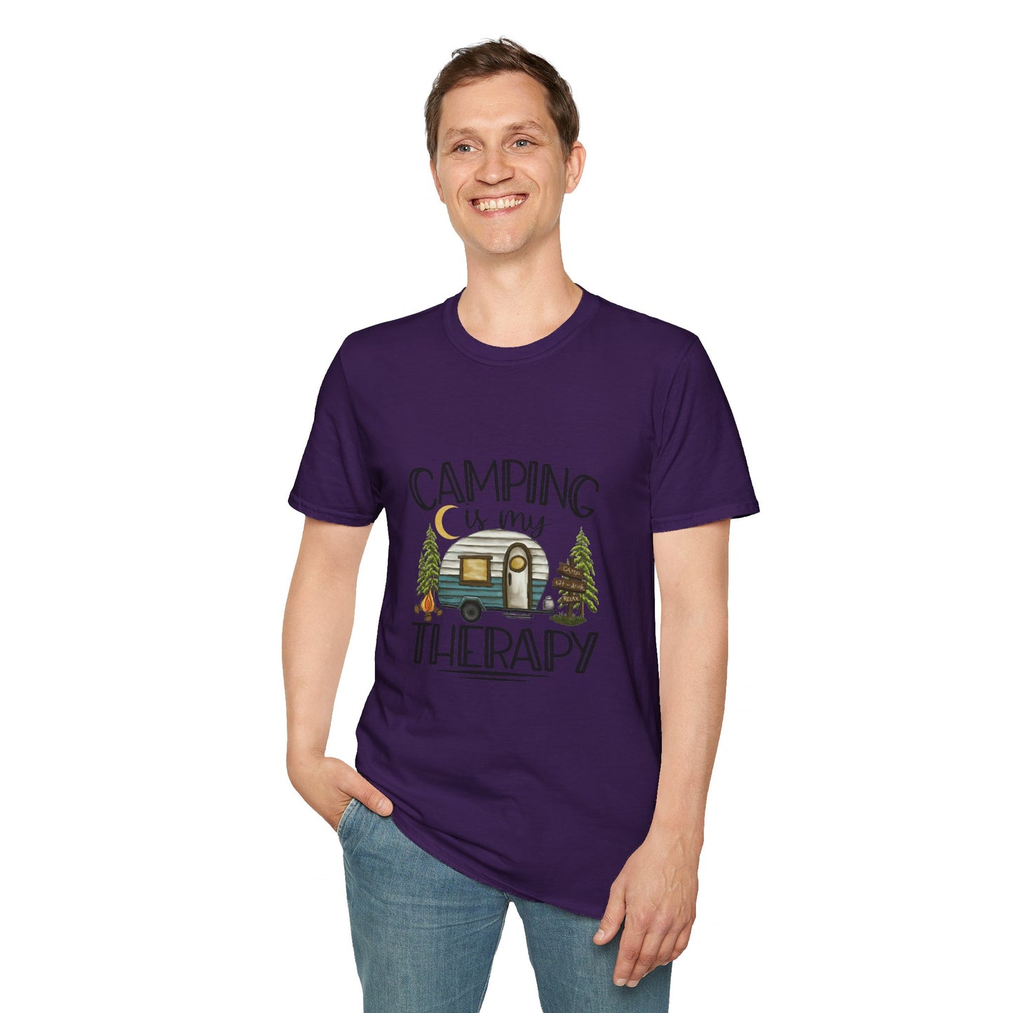 Camping is my Therapy Unisex Softstyle T-Shirt