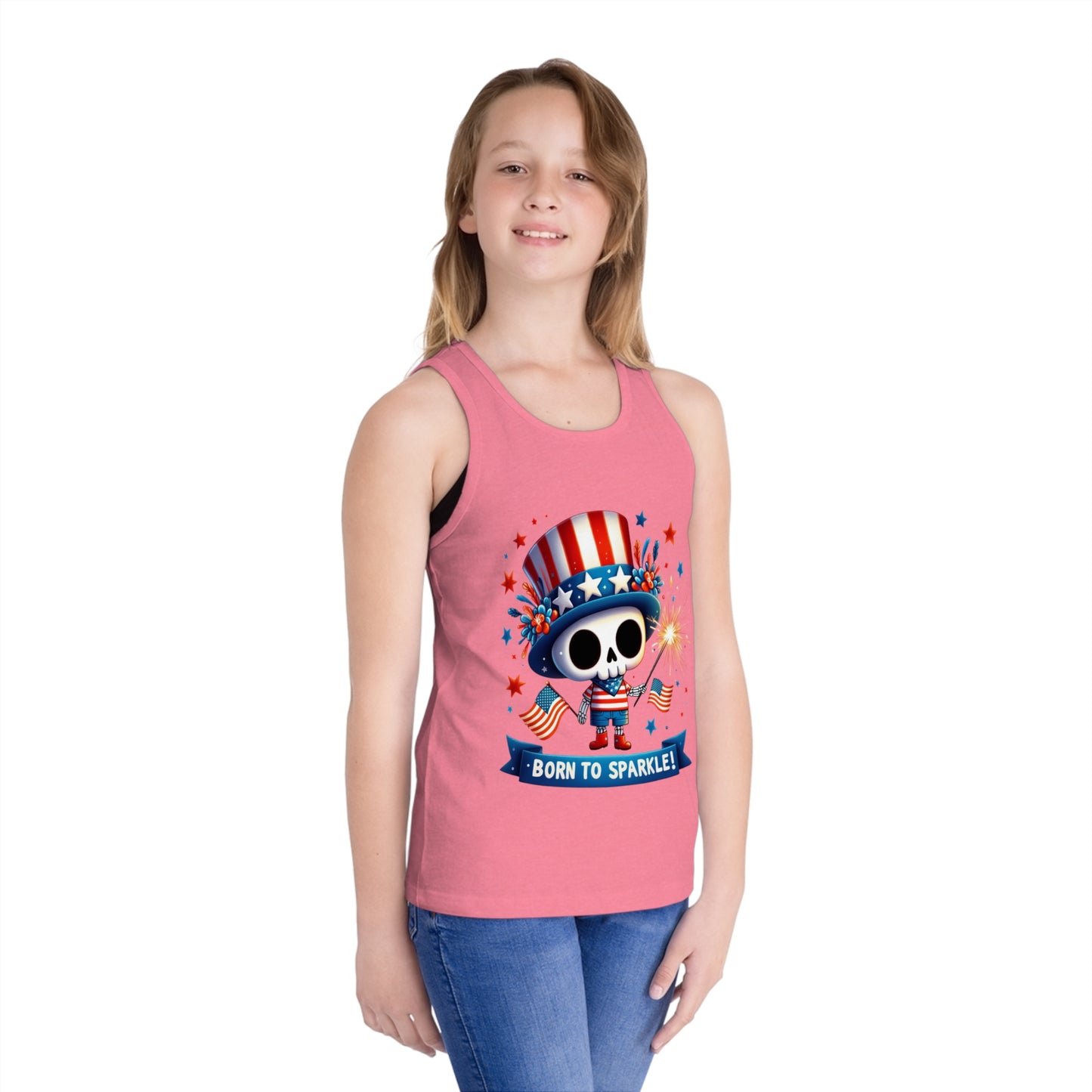 Born to Sparkle Kid's Jersey Tank Top