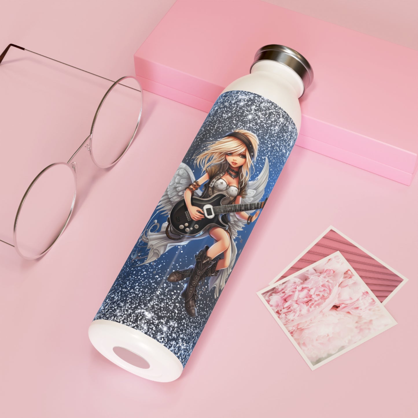 Fairy guitar 1 Slim Water Bottle