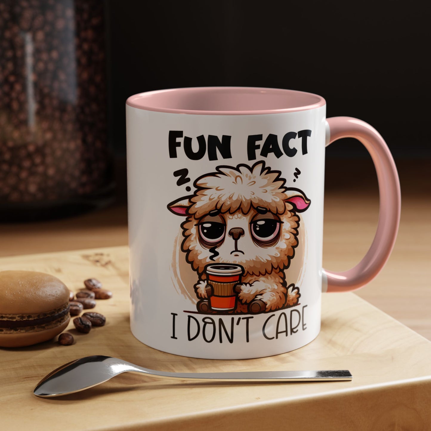 Funny Animal Accent Coffee Mug - 'Fun Fact: I Don't Care'