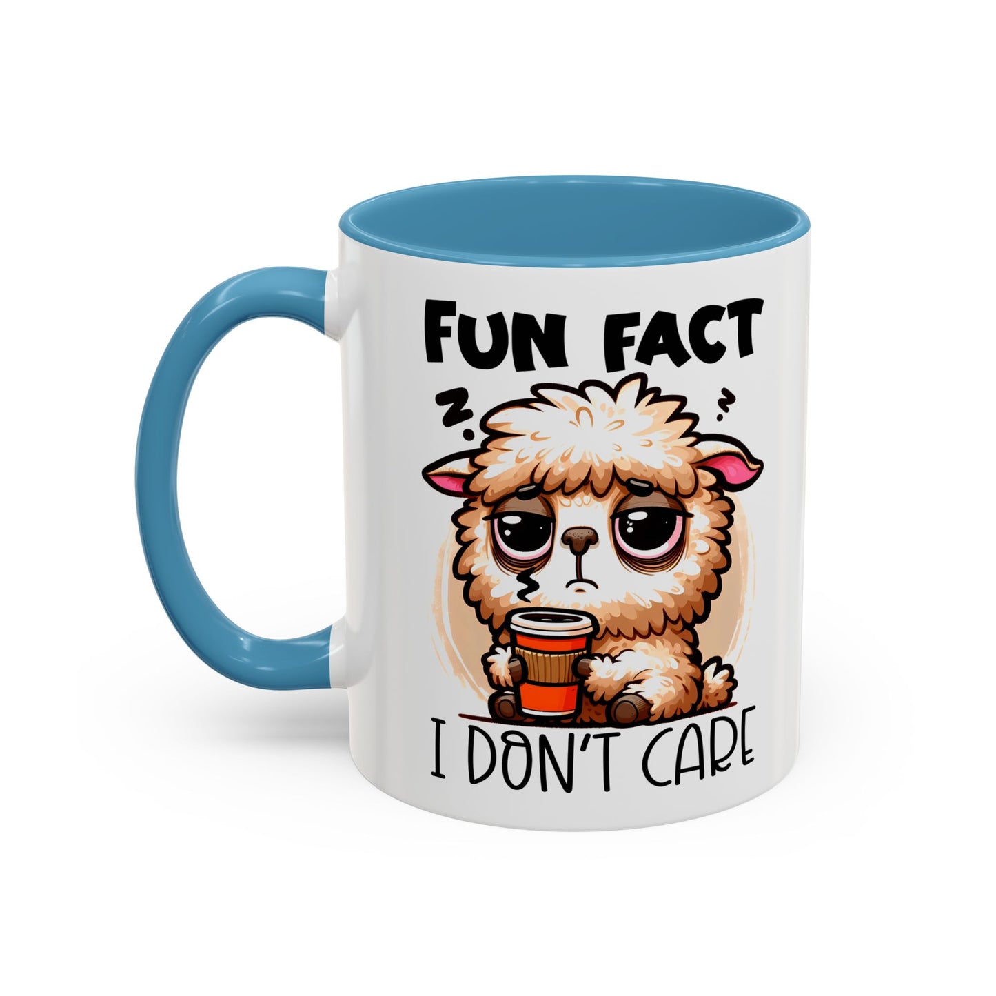 Funny Animal Accent Coffee Mug - 'Fun Fact: I Don't Care'