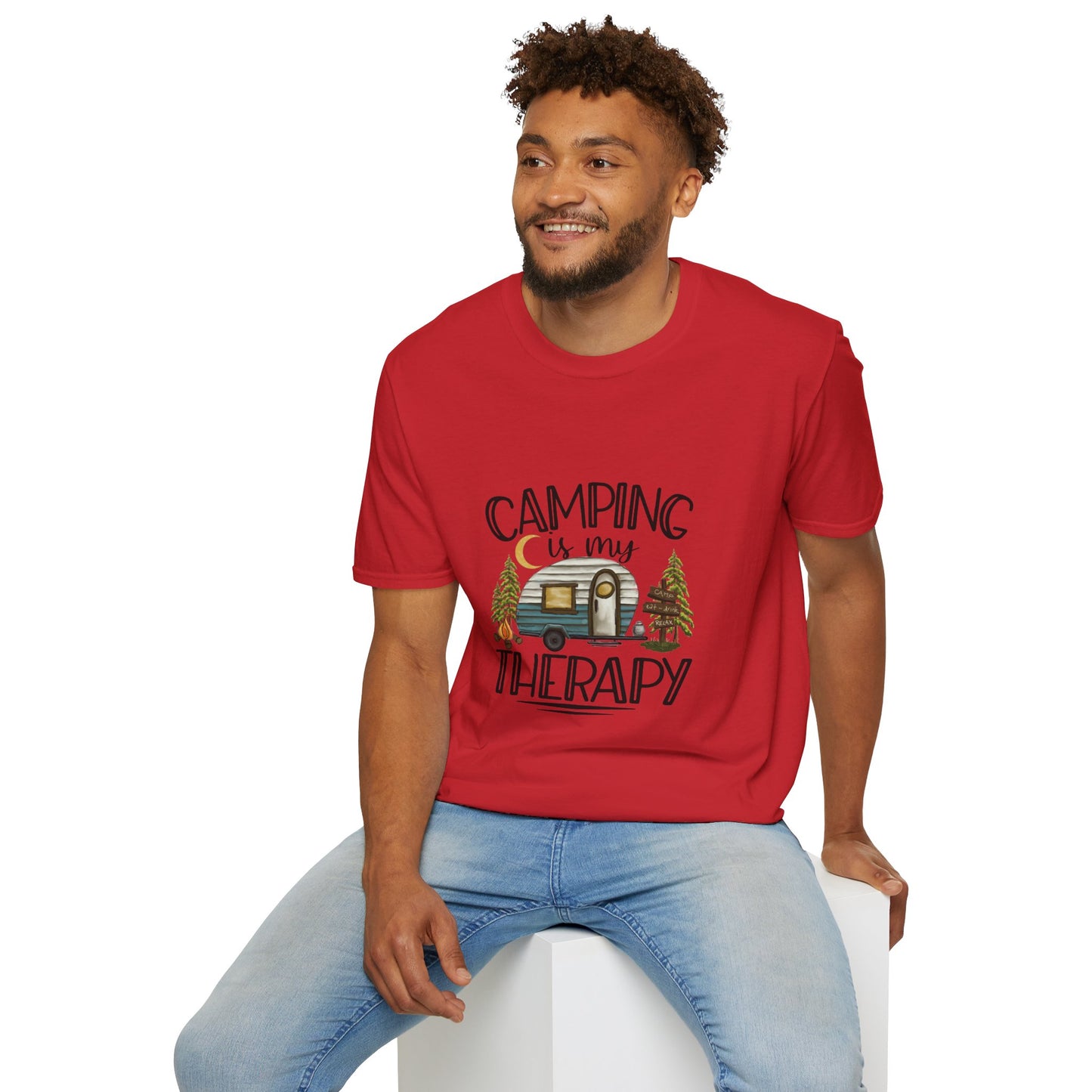 Camping is my Therapy Unisex Softstyle T-Shirt