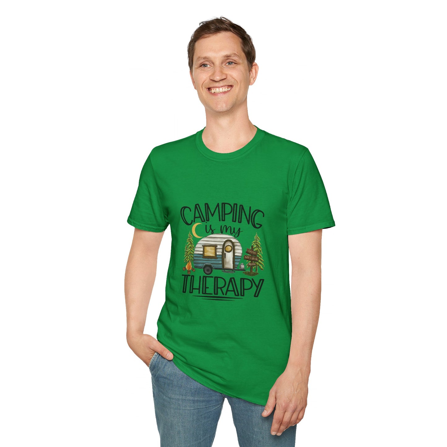 Camping is my Therapy Unisex Softstyle T-Shirt