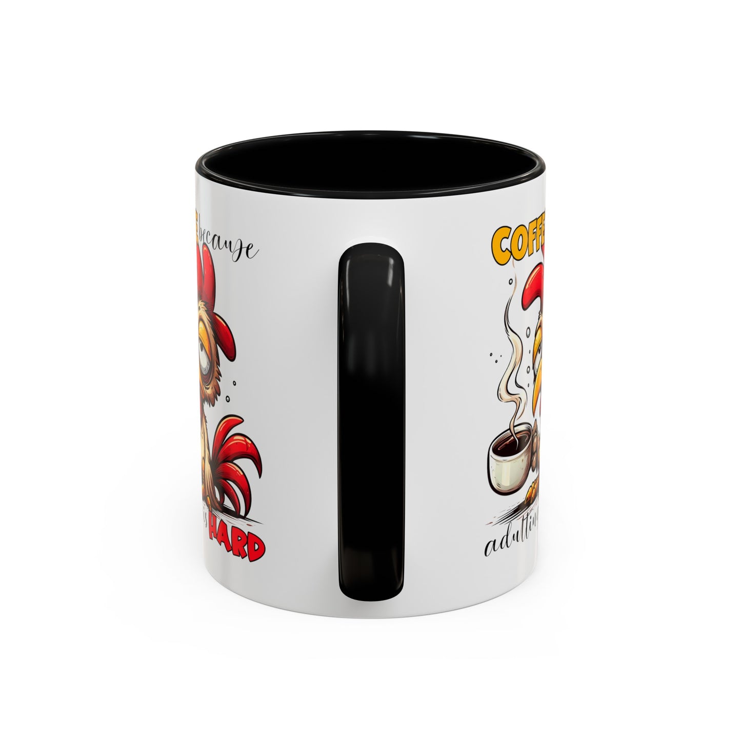 Adulting is Hard Accent Coffee Mug (11, 15oz)