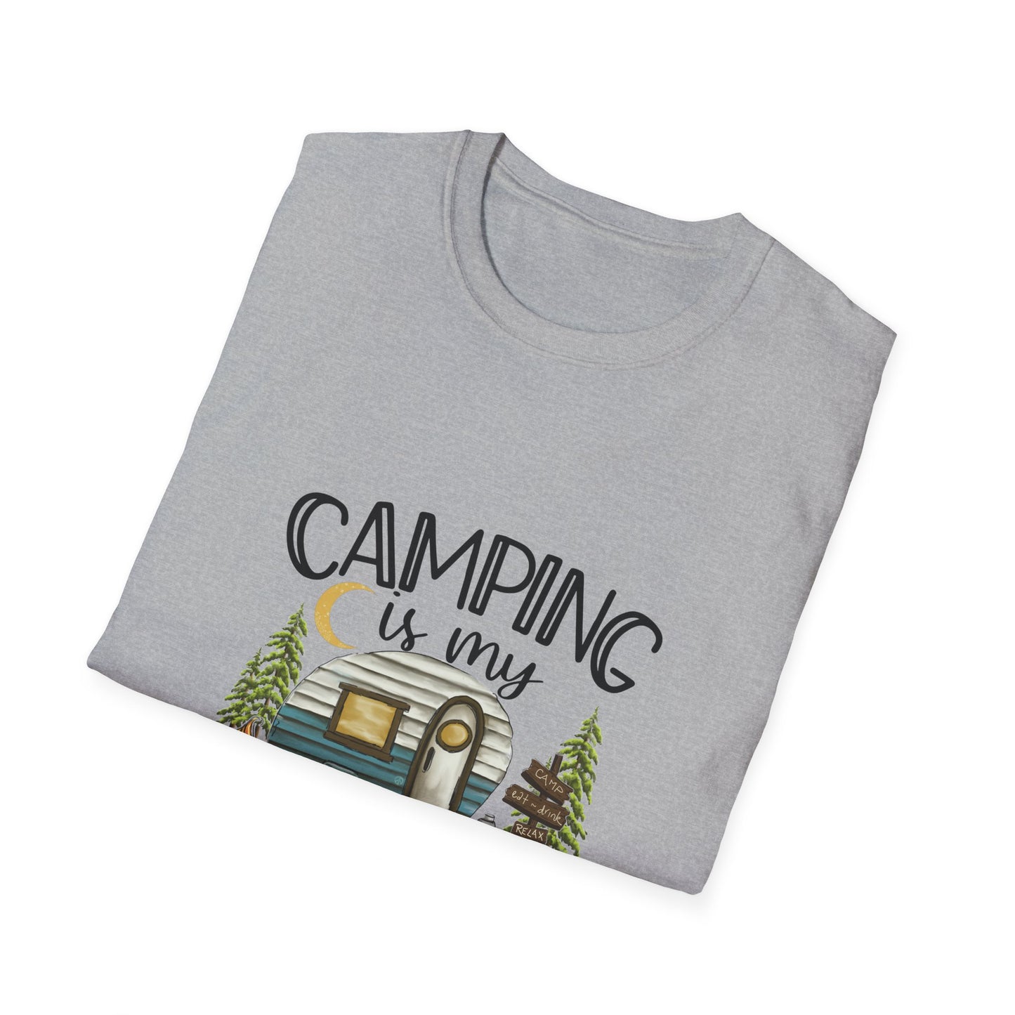 Camping is my Therapy Unisex Softstyle T-Shirt