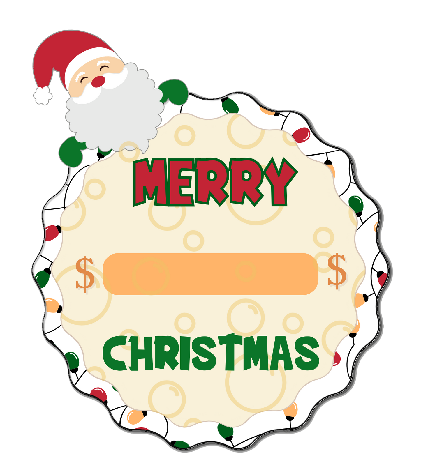 Circle Santa Money Holders
