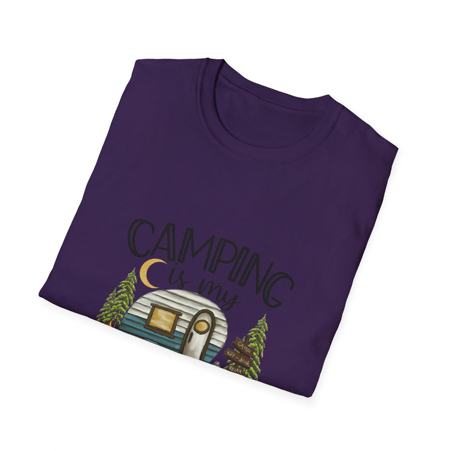 Camping is my Therapy Unisex Softstyle T-Shirt