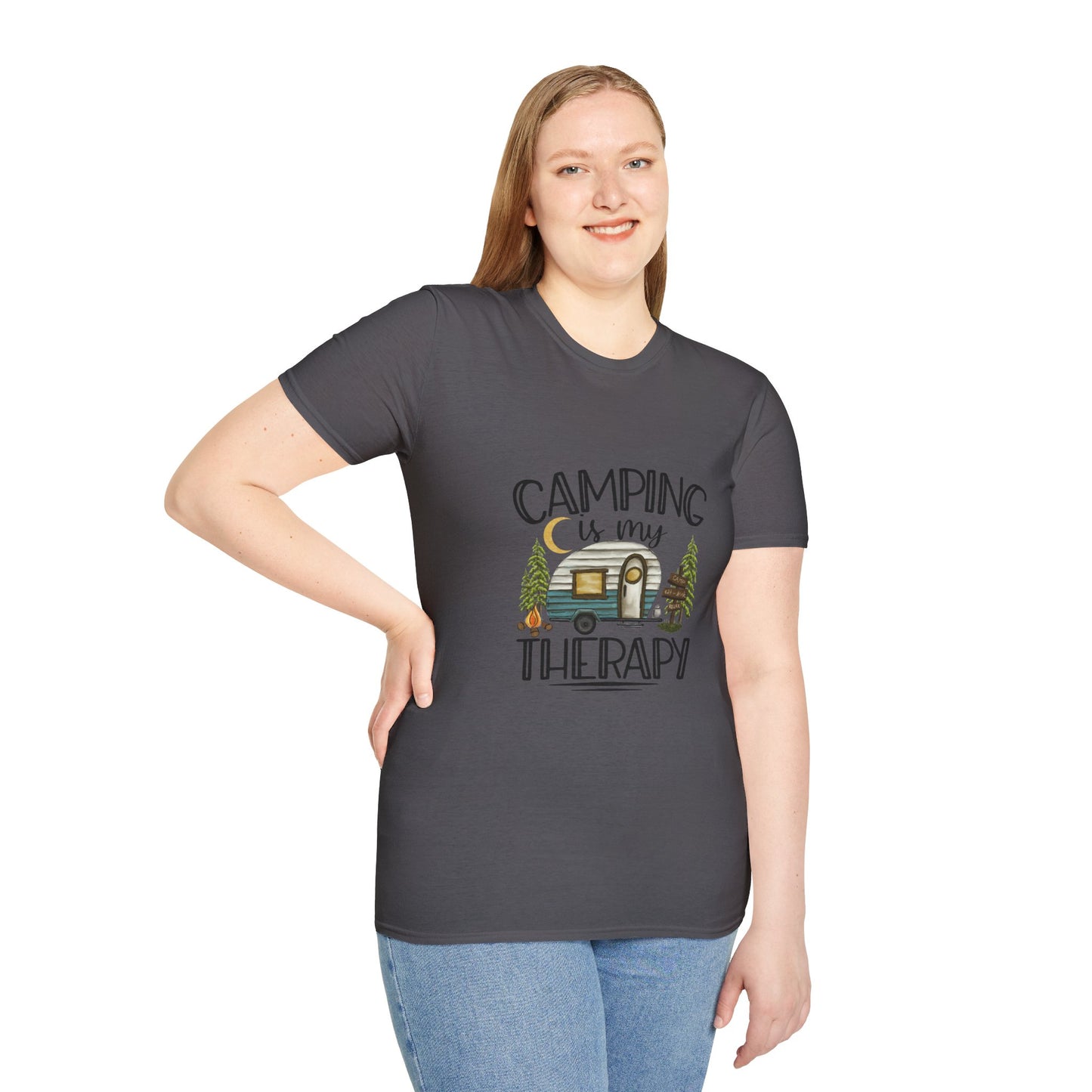 Camping is my Therapy Unisex Softstyle T-Shirt