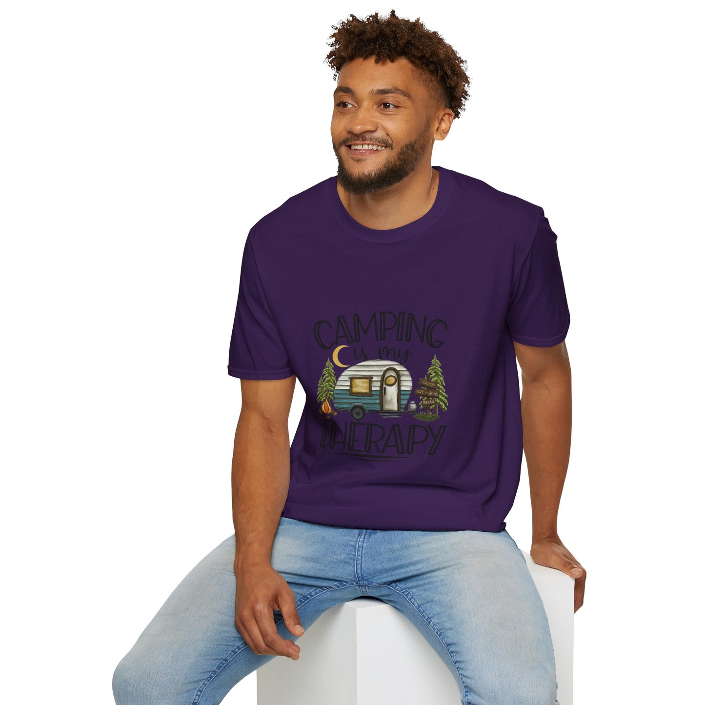 Camping is my Therapy Unisex Softstyle T-Shirt