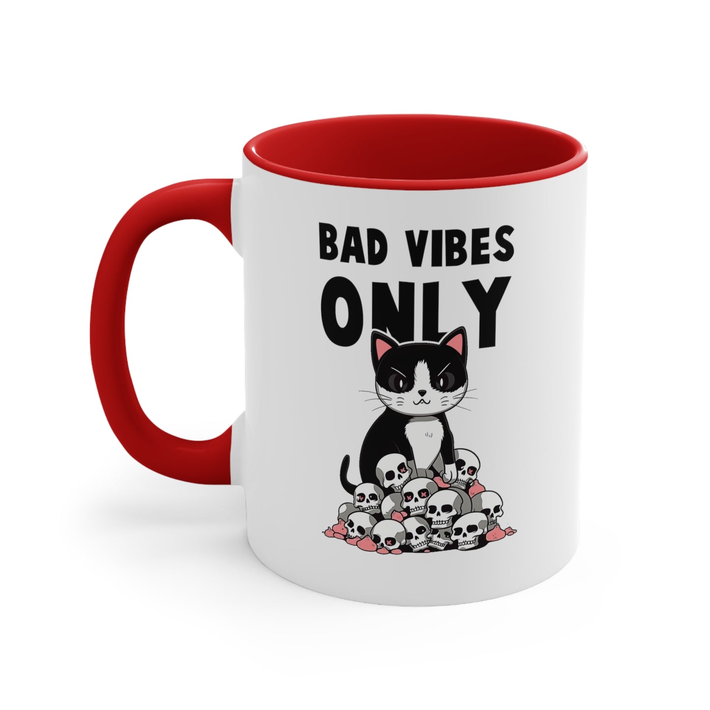 Bad Vibes Cat Accent Coffee Mug, 11oz