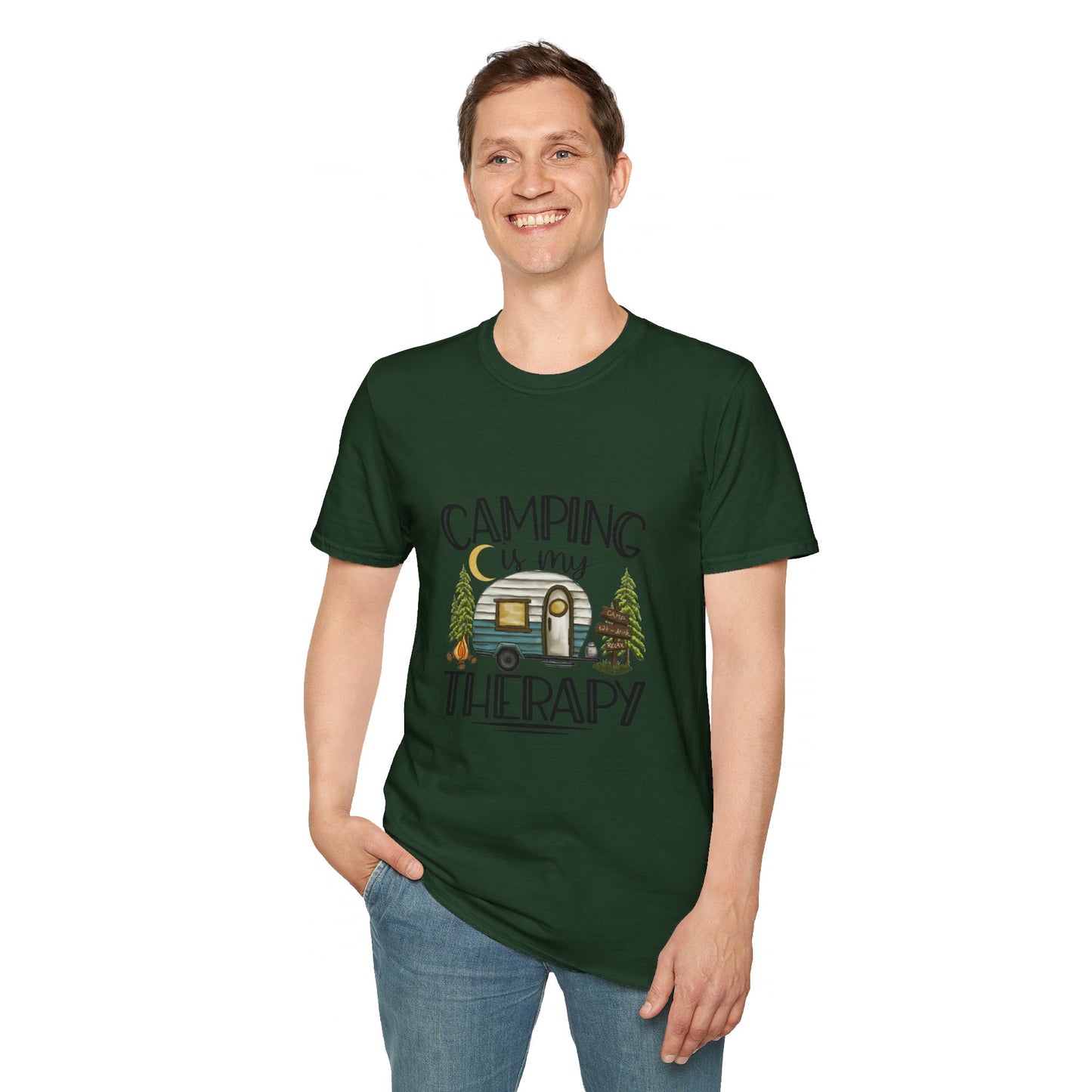Camping is my Therapy Unisex Softstyle T-Shirt