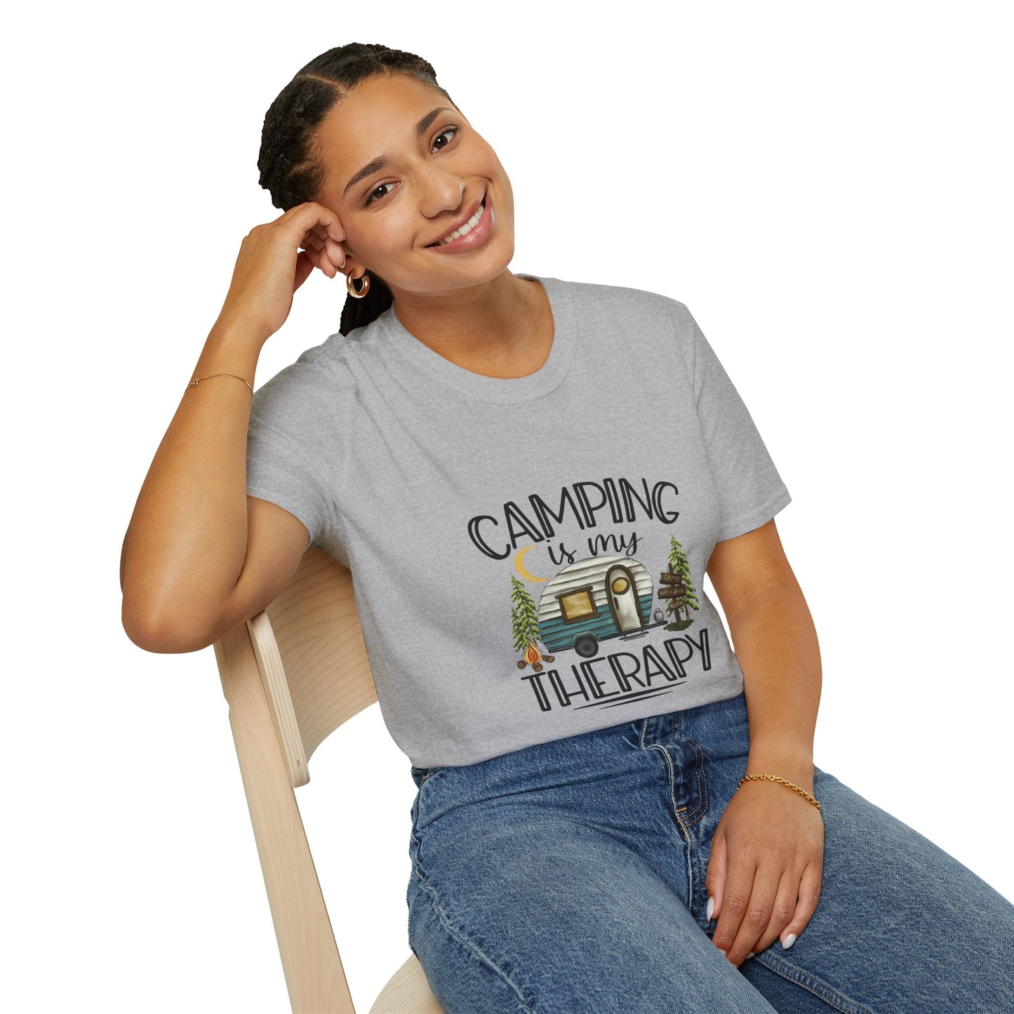Camping is my Therapy Unisex Softstyle T-Shirt