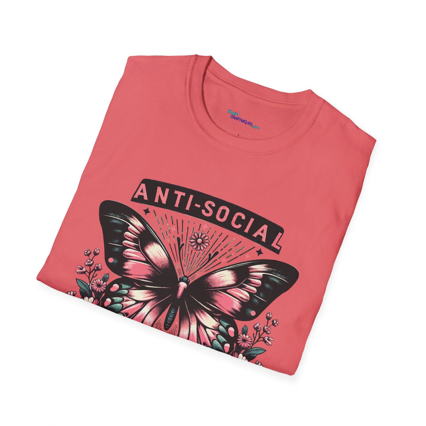 Anti-Social Butterfly Unisex Softstyle T-Shirt