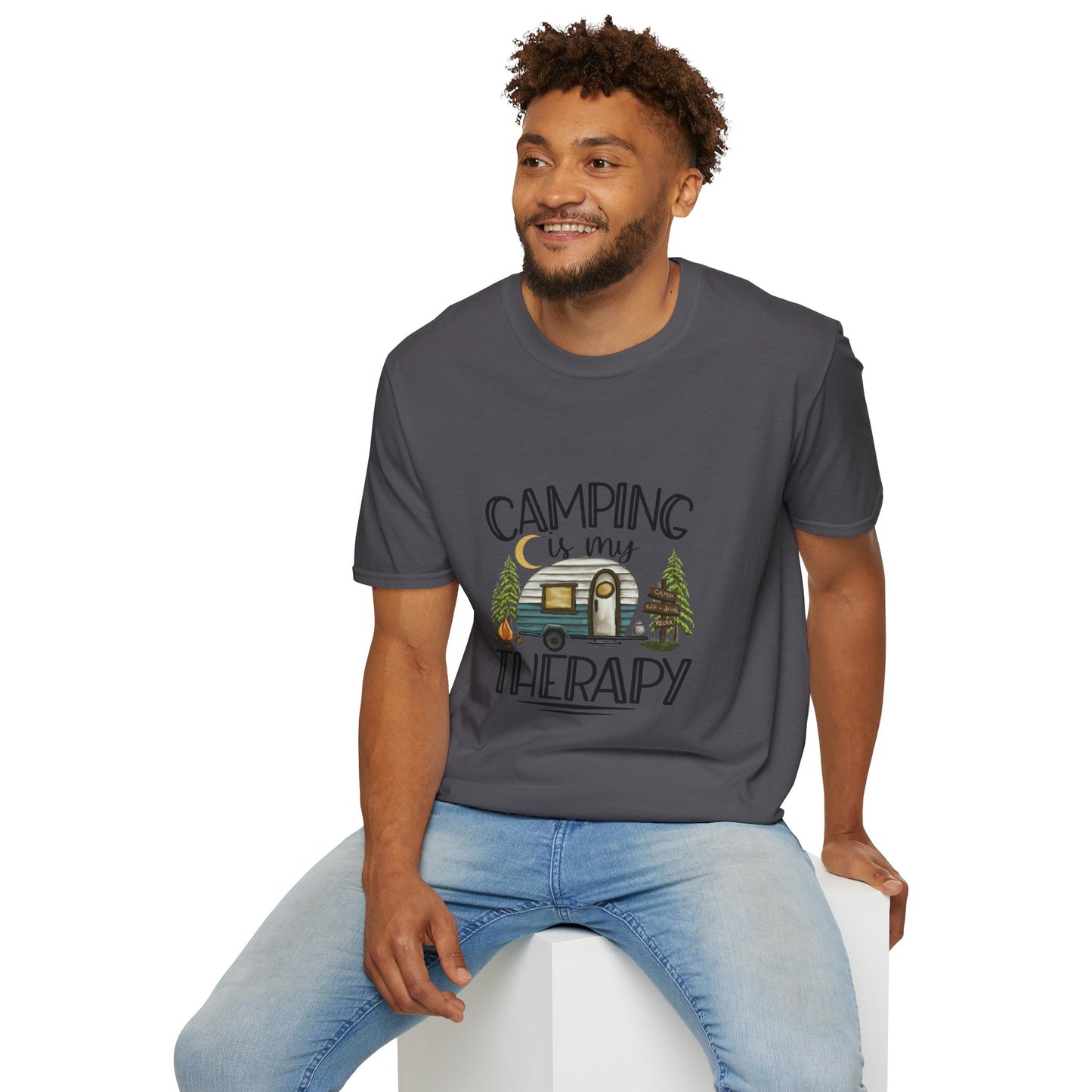 Camping is my Therapy Unisex Softstyle T-Shirt
