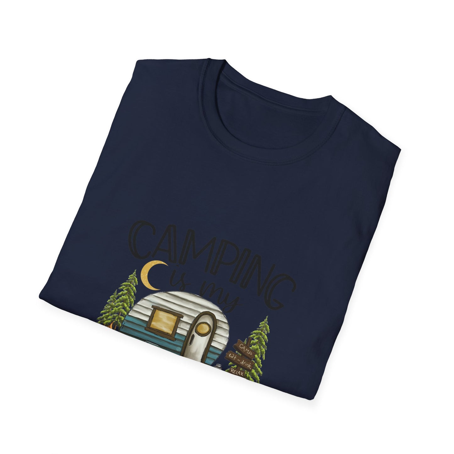Camping is my Therapy Unisex Softstyle T-Shirt