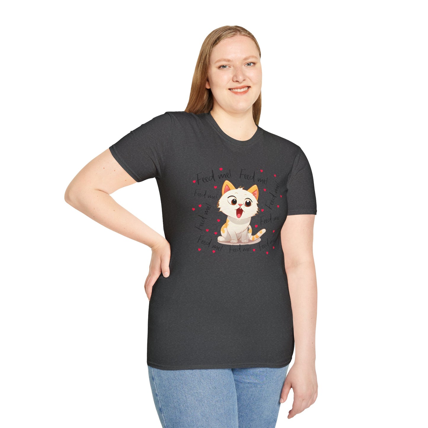 Feed Me Cat Unisex Softstyle T-Shirt