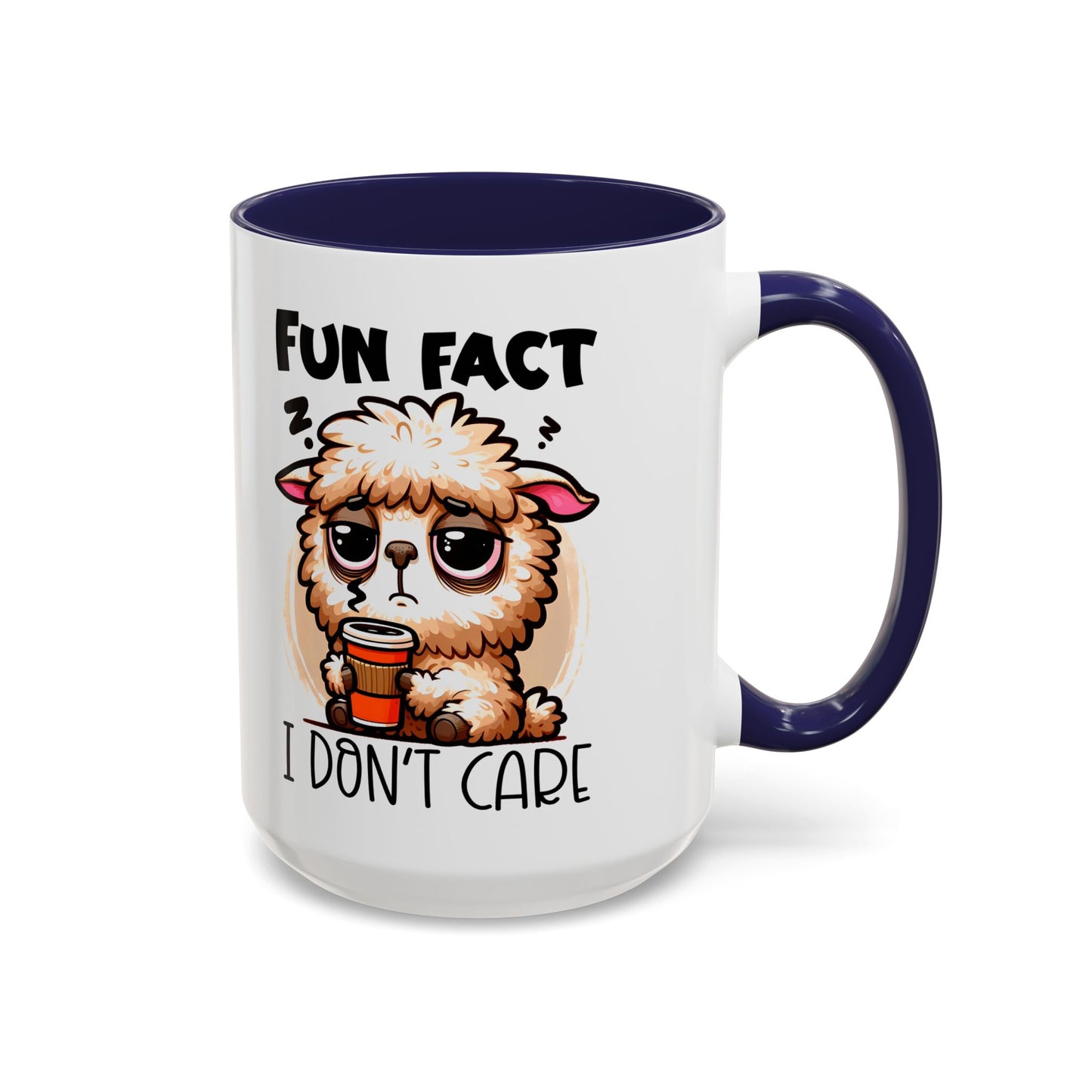 Funny Animal Accent Coffee Mug - 'Fun Fact: I Don't Care'