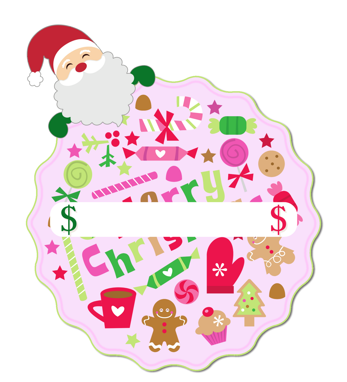 Circle Santa Money Holders