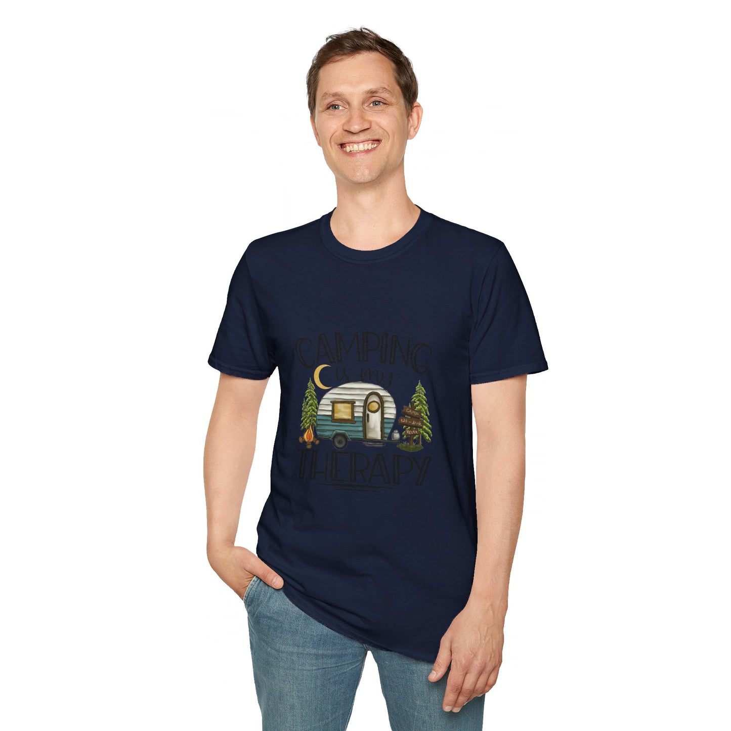 Camping is my Therapy Unisex Softstyle T-Shirt