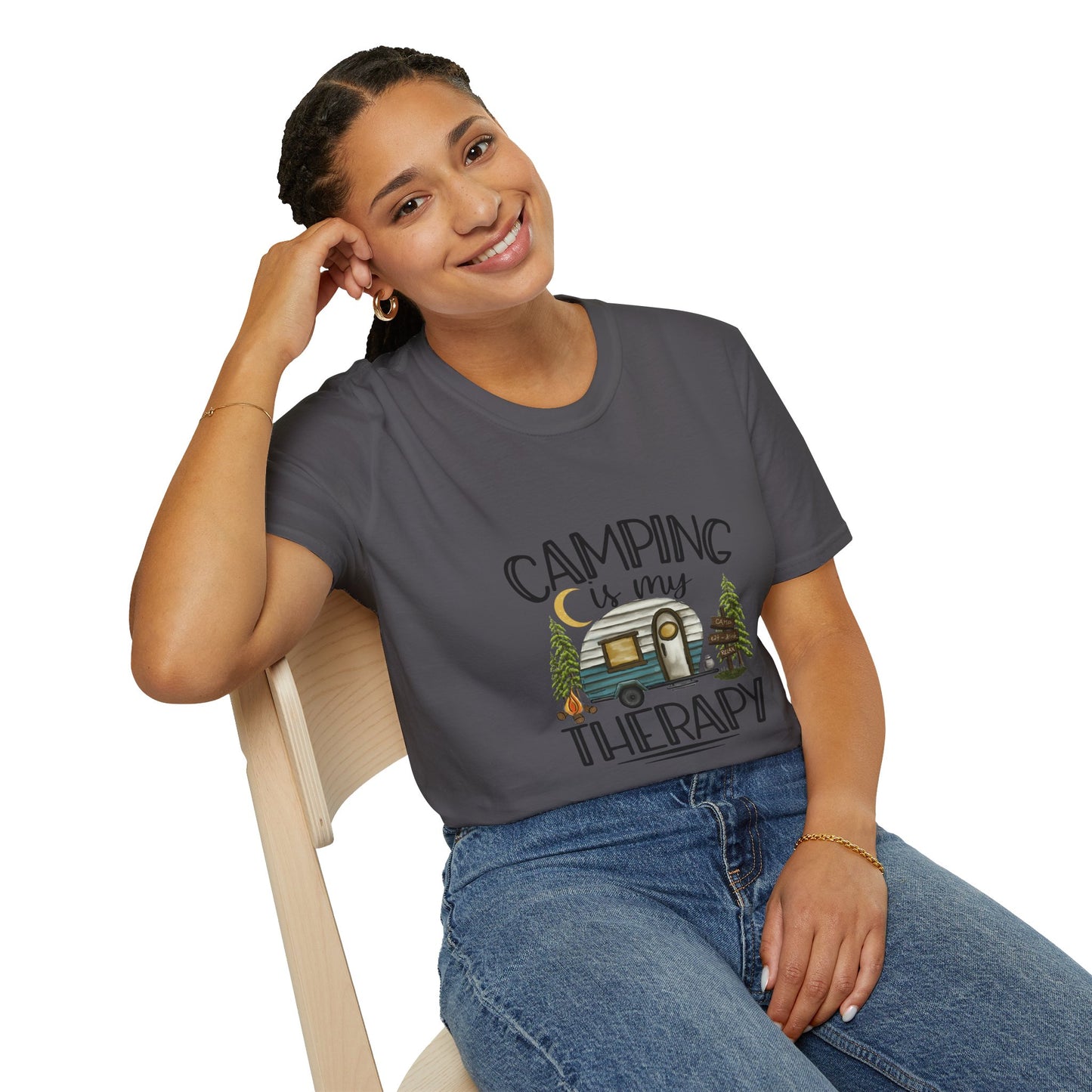 Camping is my Therapy Unisex Softstyle T-Shirt