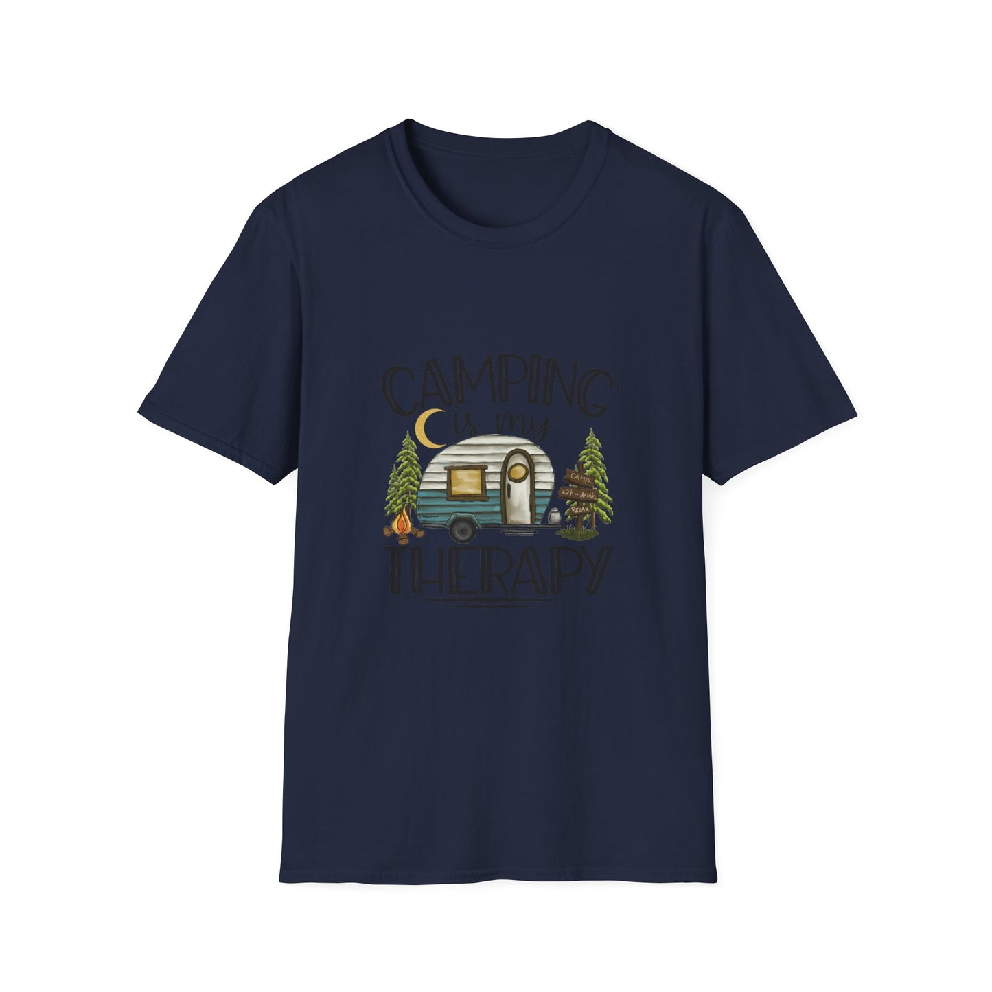 Camping is my Therapy Unisex Softstyle T-Shirt
