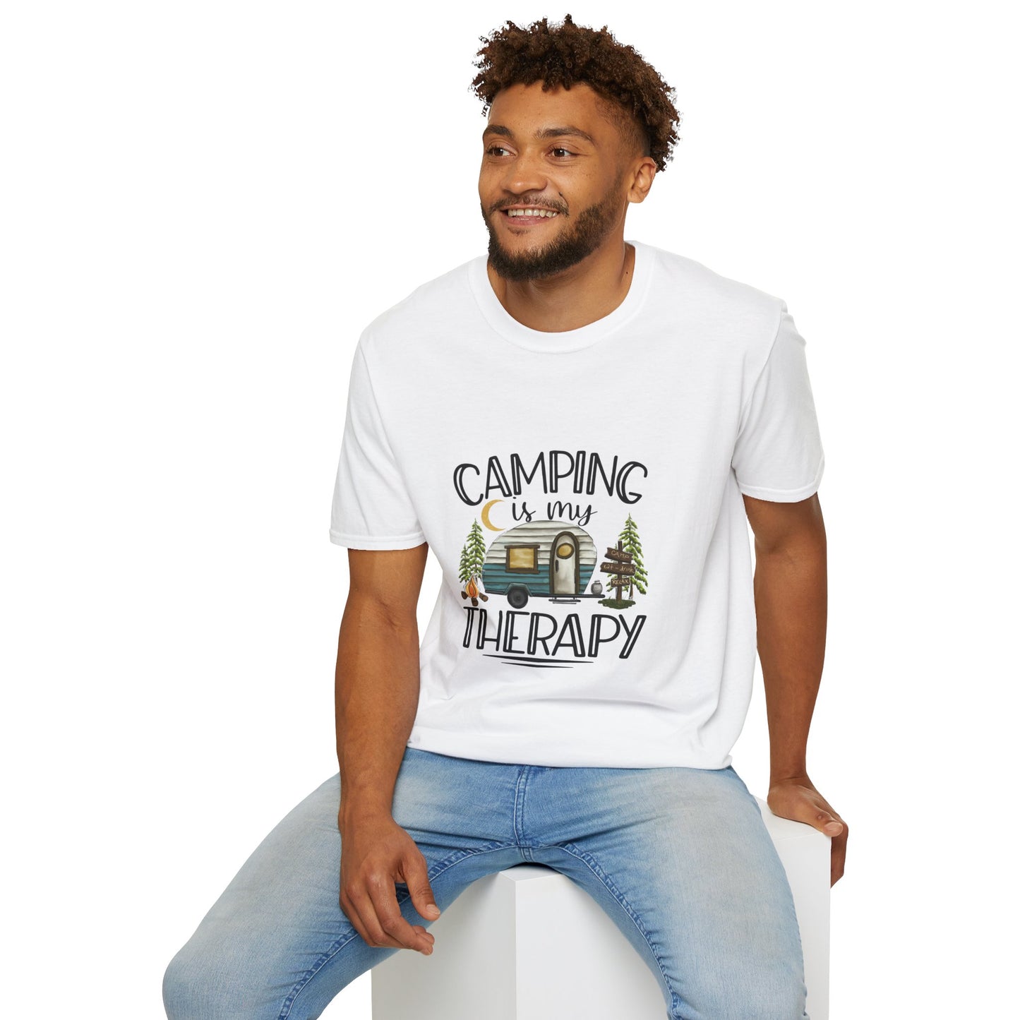Camping is my Therapy Unisex Softstyle T-Shirt