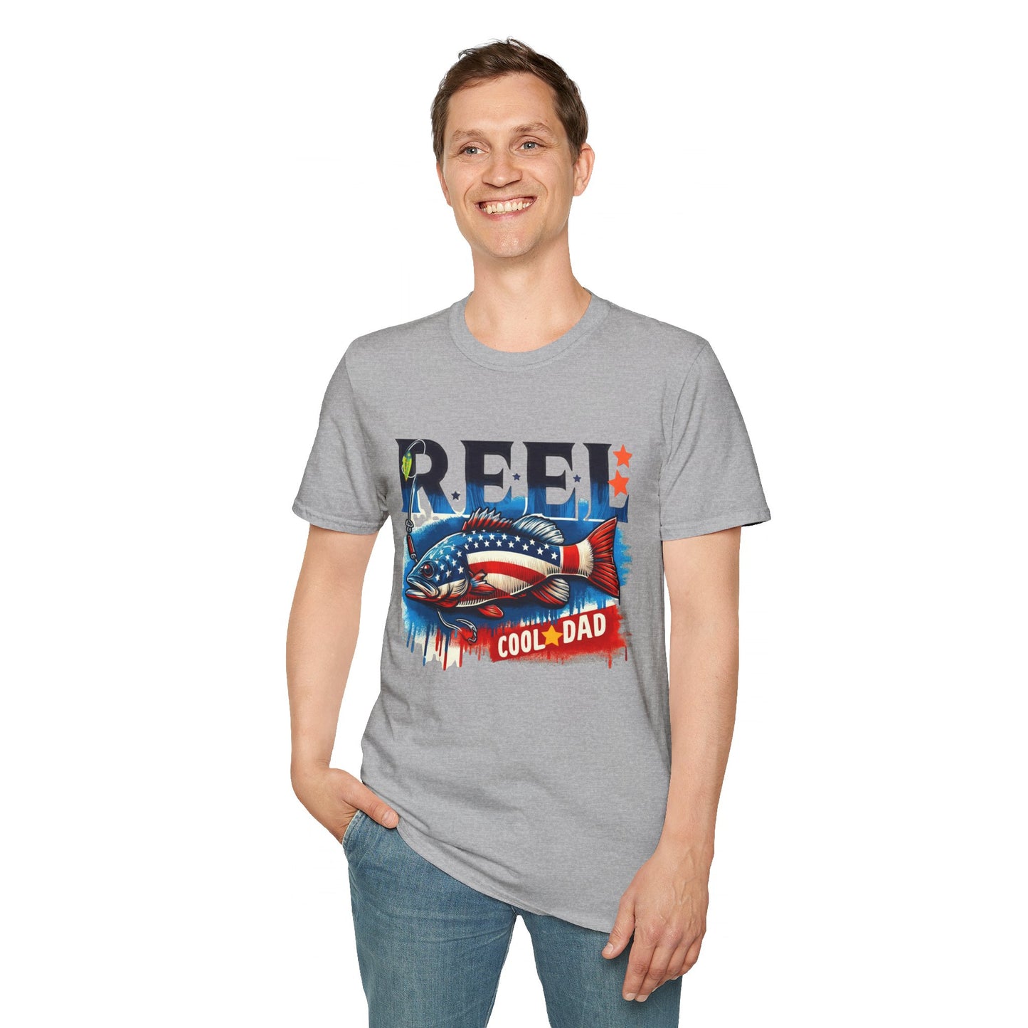 Reel Cool Dad Unisex Softstyle T -Shirt