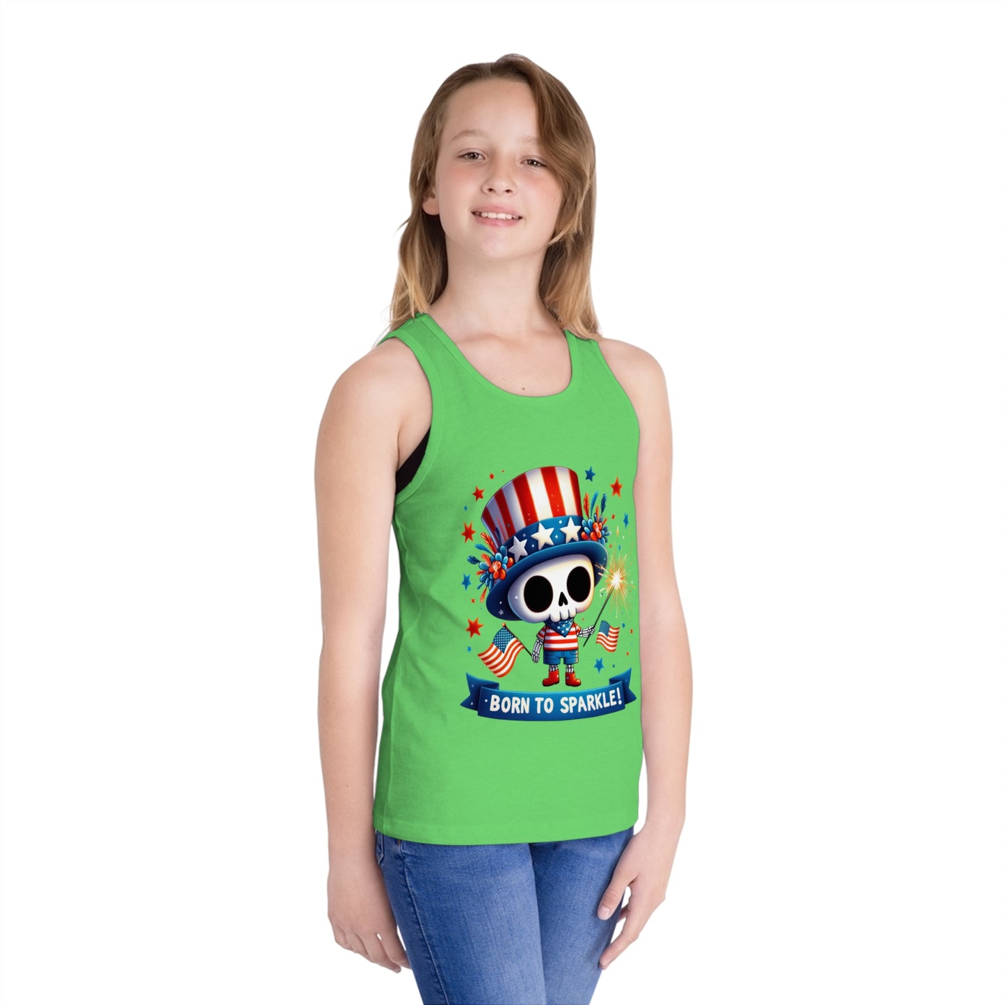 Born to Sparkle Kid's Jersey Tank Top