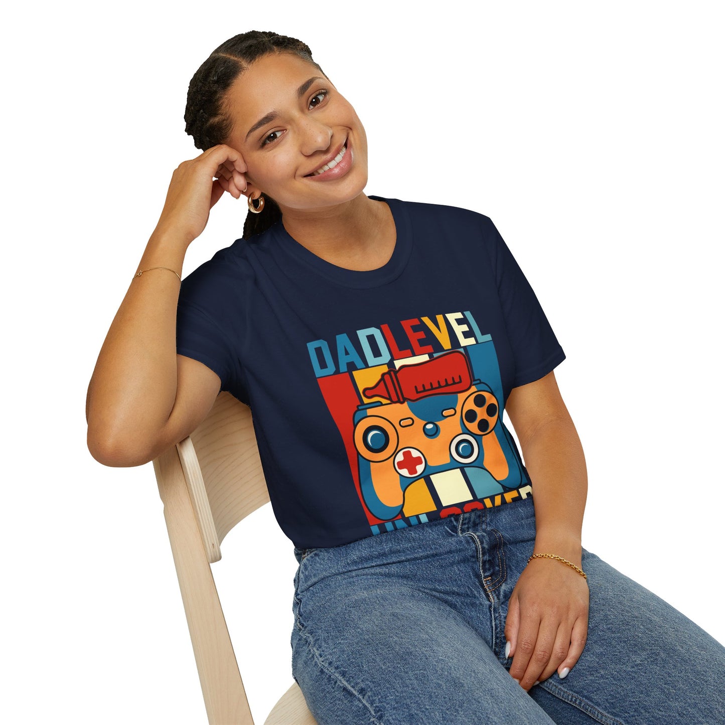 Dad Level Unlocked Unisex Softstyle T -Shirt