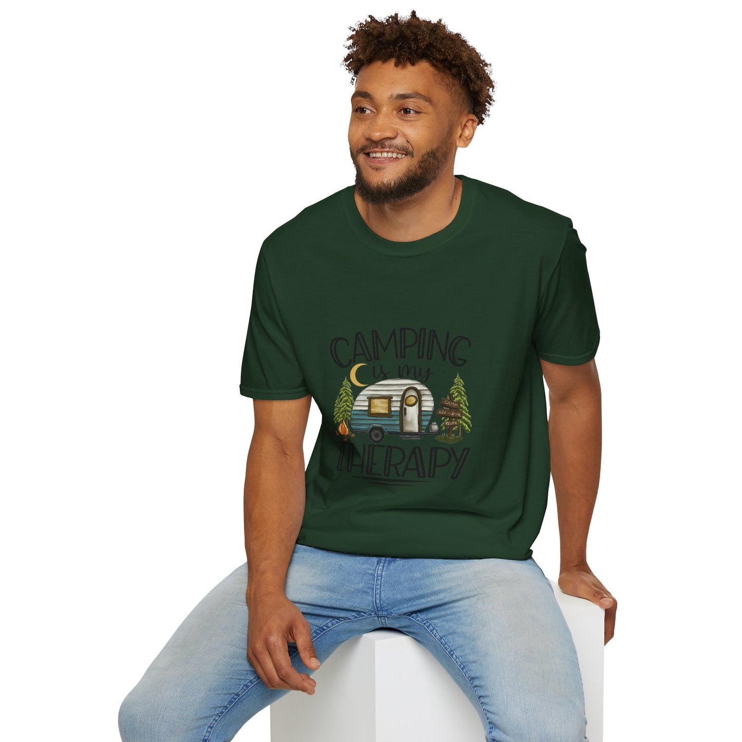 Camping is my Therapy Unisex Softstyle T-Shirt