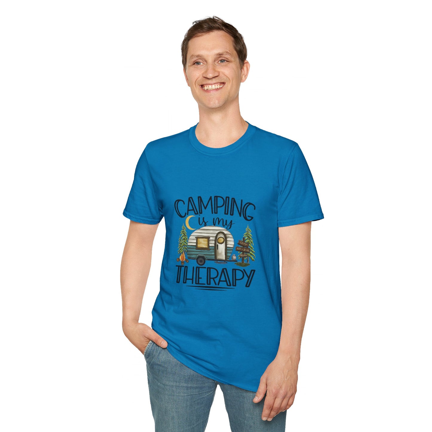 Camping is my Therapy Unisex Softstyle T-Shirt