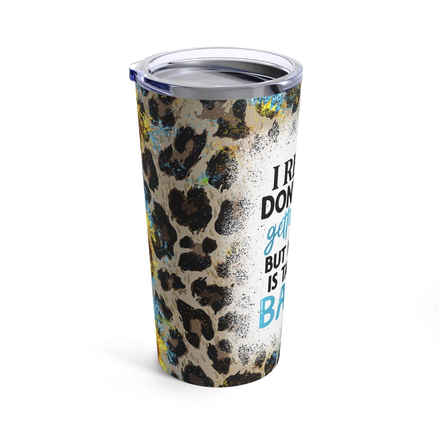 Getting Older Skinny Steel Tumbler with Straw, 20oz