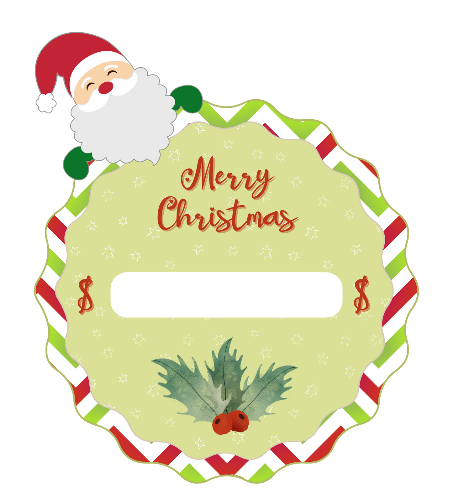 Circle Santa Money Holders