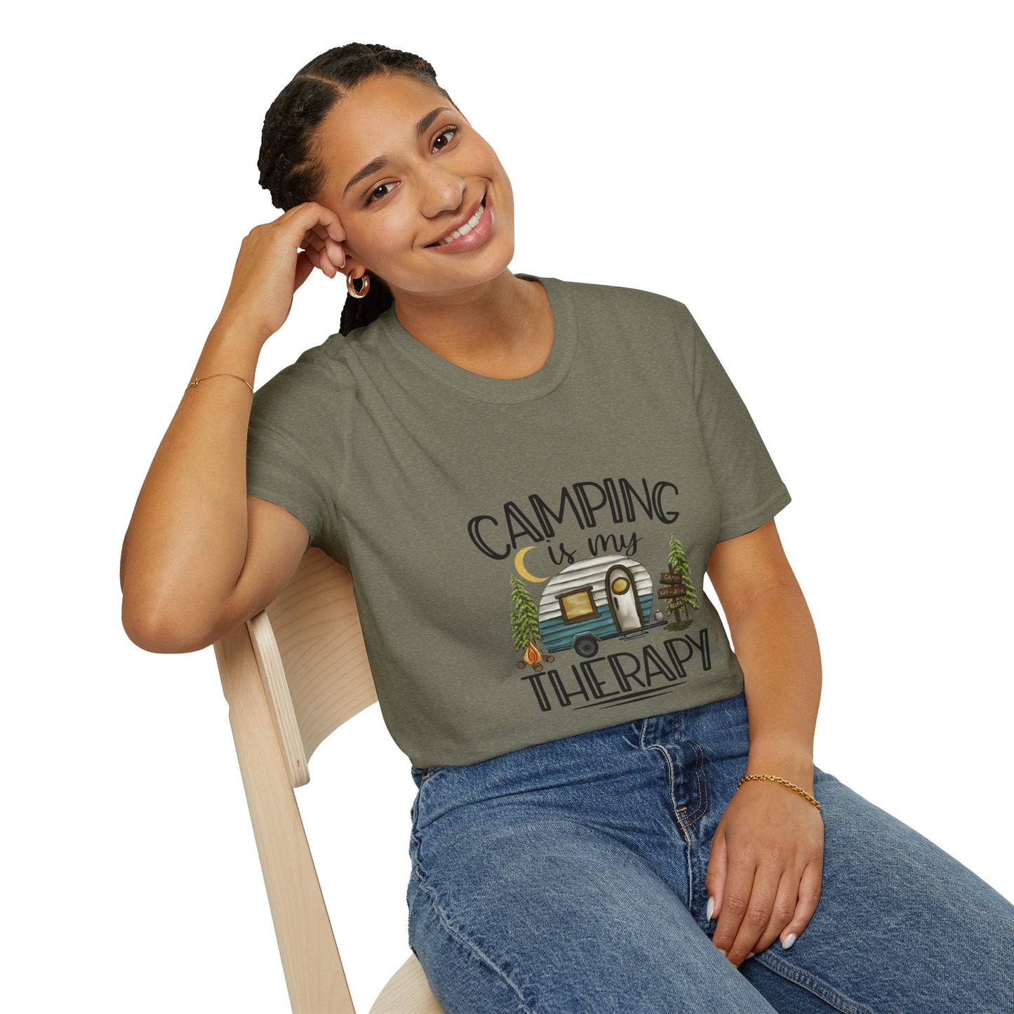 Camping is my Therapy Unisex Softstyle T-Shirt