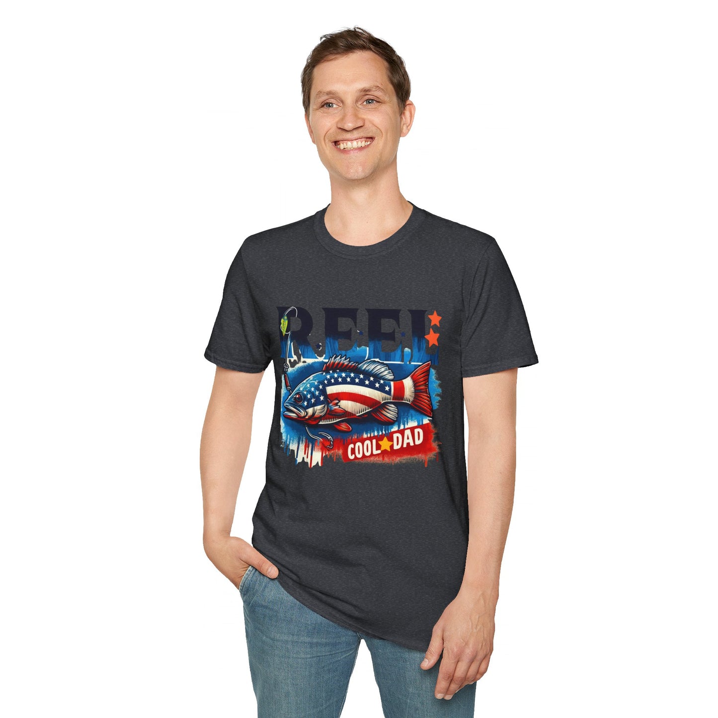 Reel Cool Dad Unisex Softstyle T -Shirt