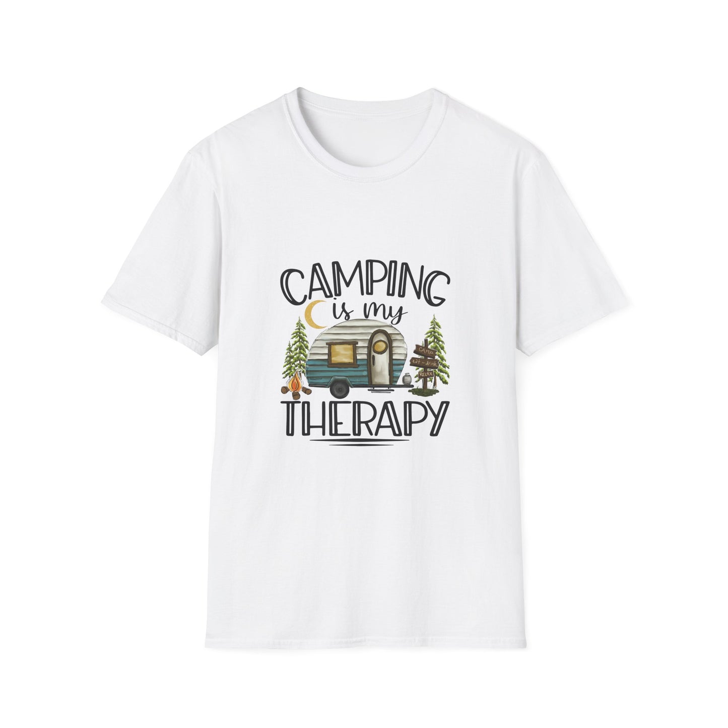 Camping is my Therapy Unisex Softstyle T-Shirt