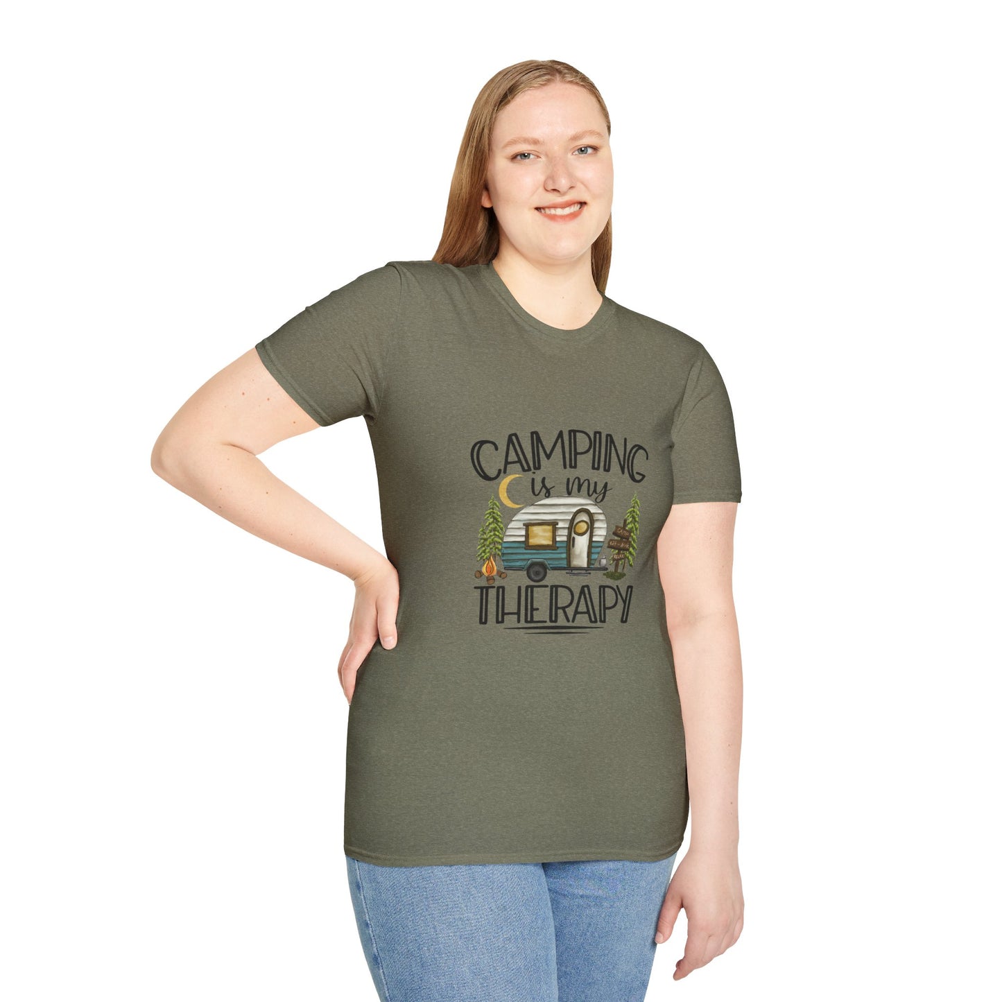 Camping is my Therapy Unisex Softstyle T-Shirt