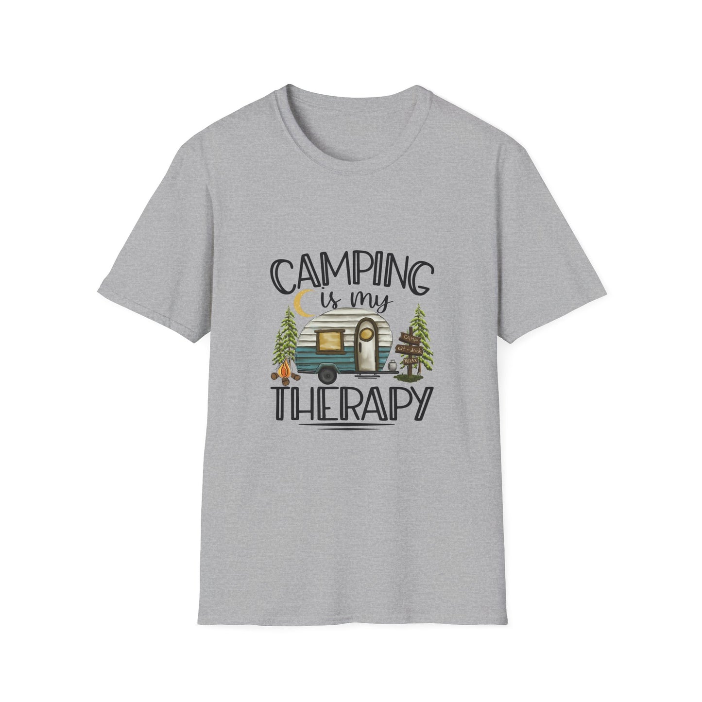 Camping is my Therapy Unisex Softstyle T-Shirt