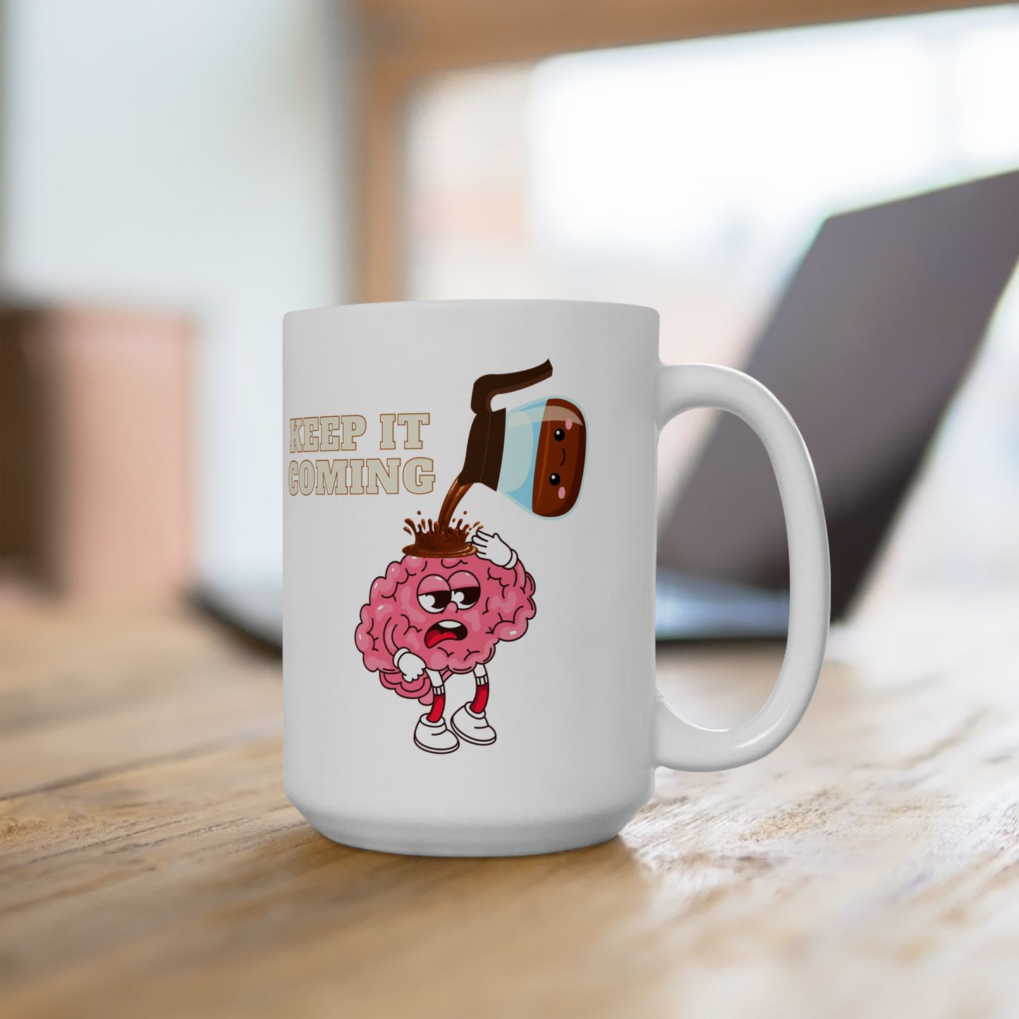 Funny Ceramic Mug - 'Keep It Coming' - 11oz & 15oz
