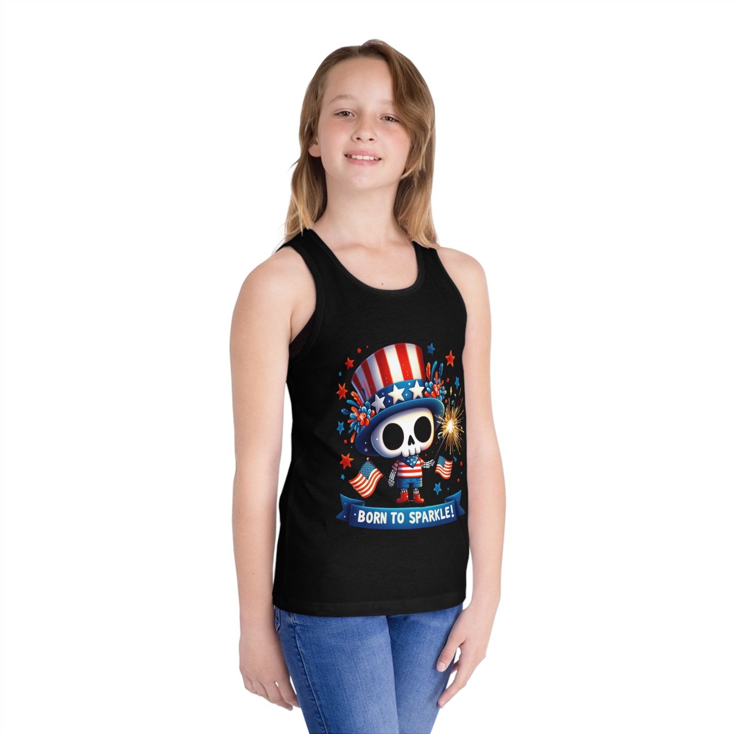 Born to Sparkle Kid's Jersey Tank Top