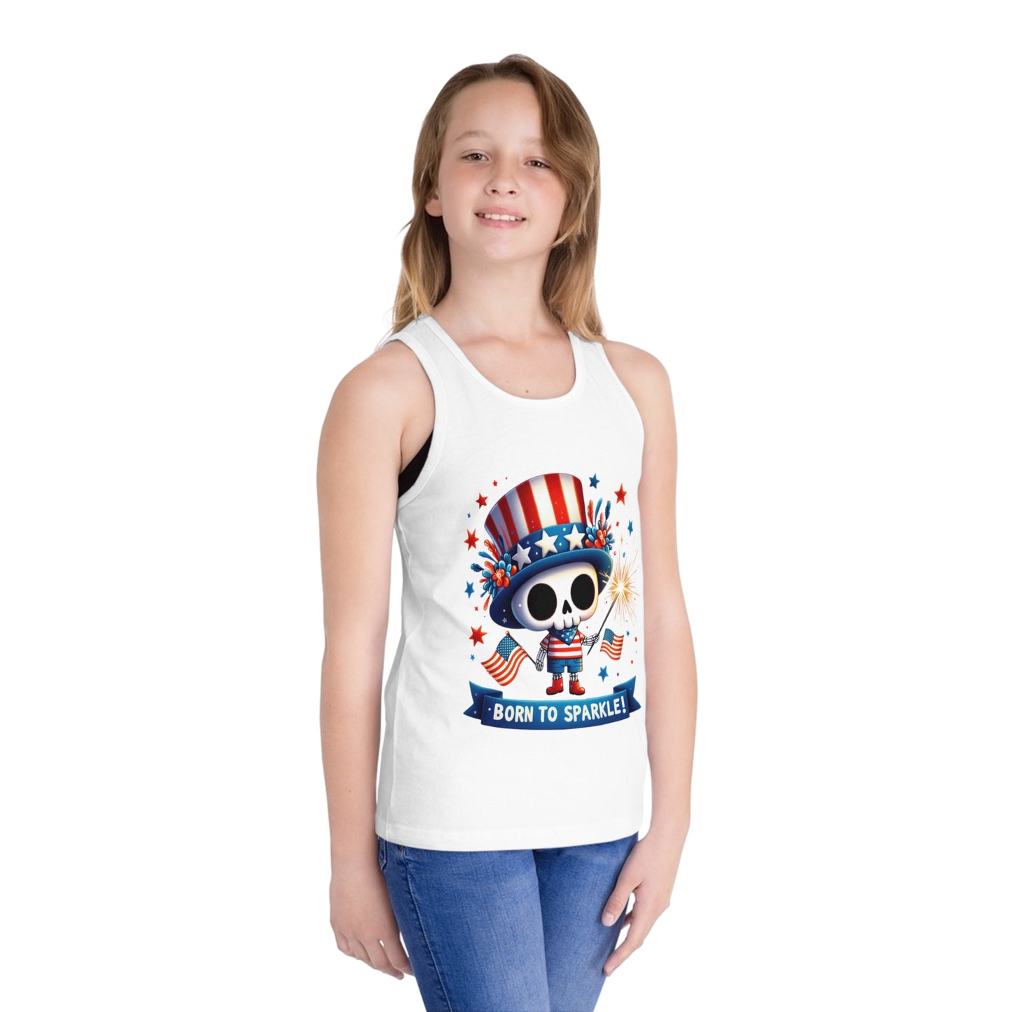 Born to Sparkle Kid's Jersey Tank Top