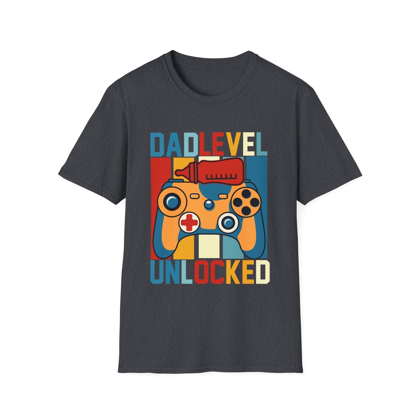 Dad Level Unlocked Unisex Softstyle T -Shirt