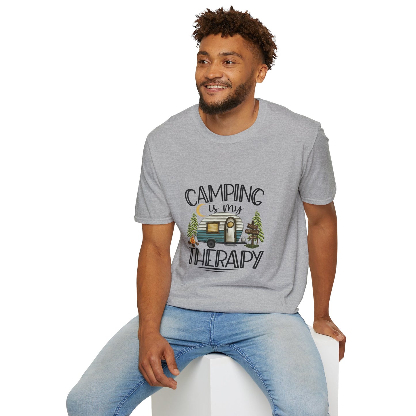 Camping is my Therapy Unisex Softstyle T-Shirt