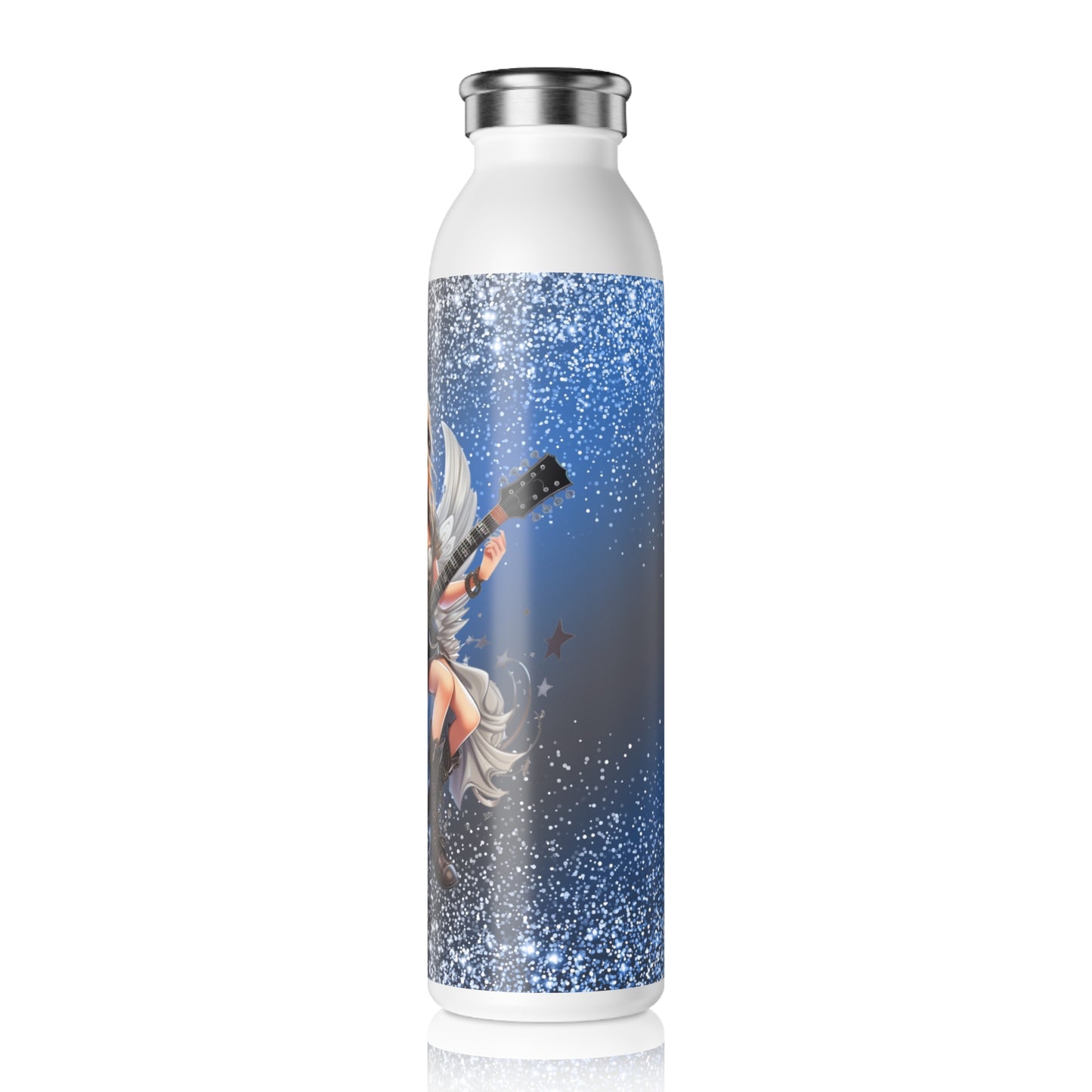 Fairy guitar 1 Slim Water Bottle