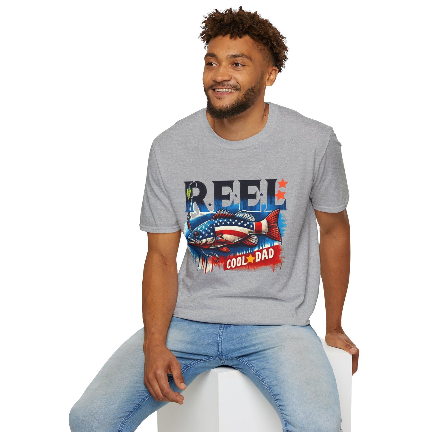 Reel Cool Dad Unisex Softstyle T -Shirt
