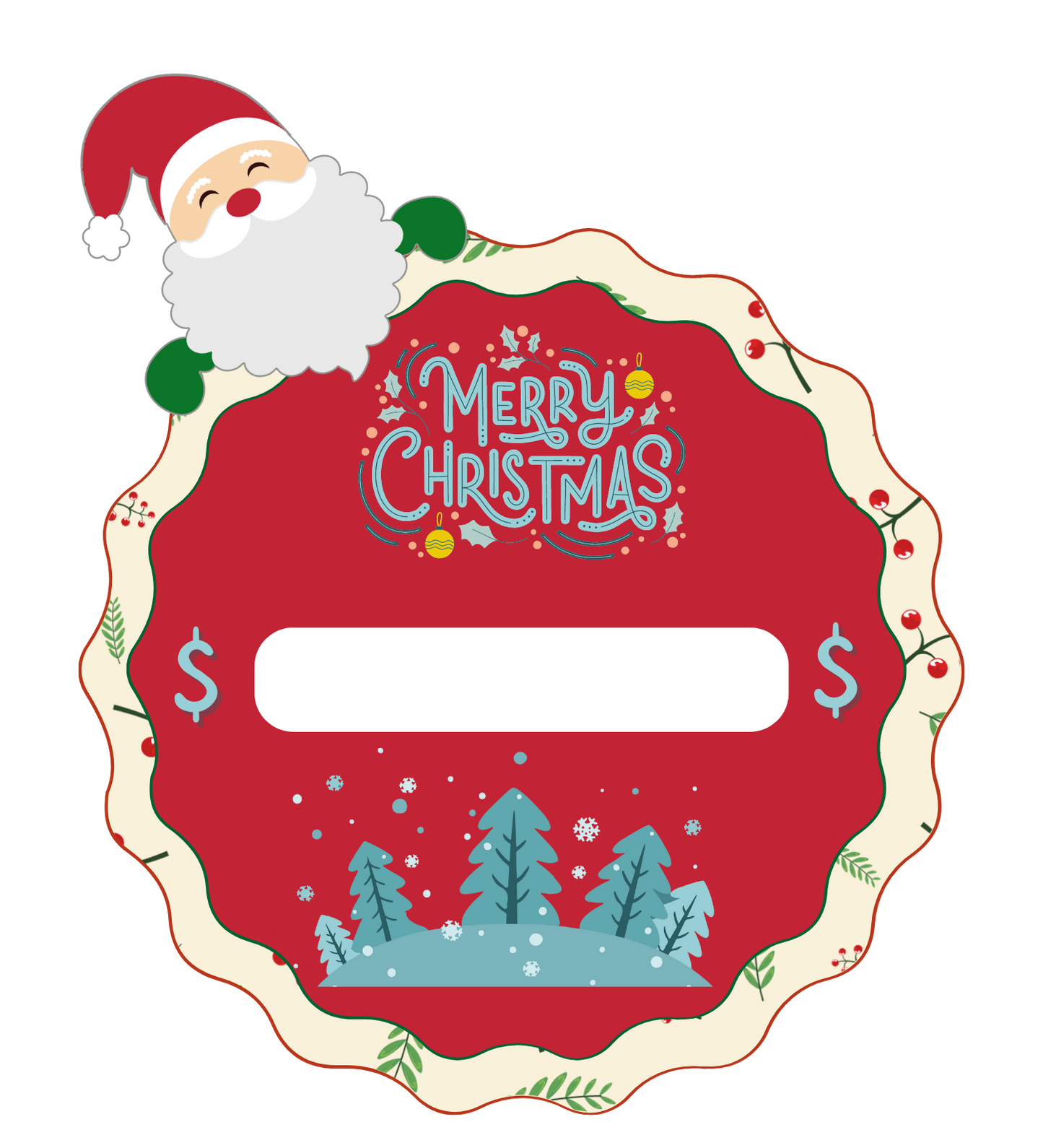 Circle Santa Money Holders