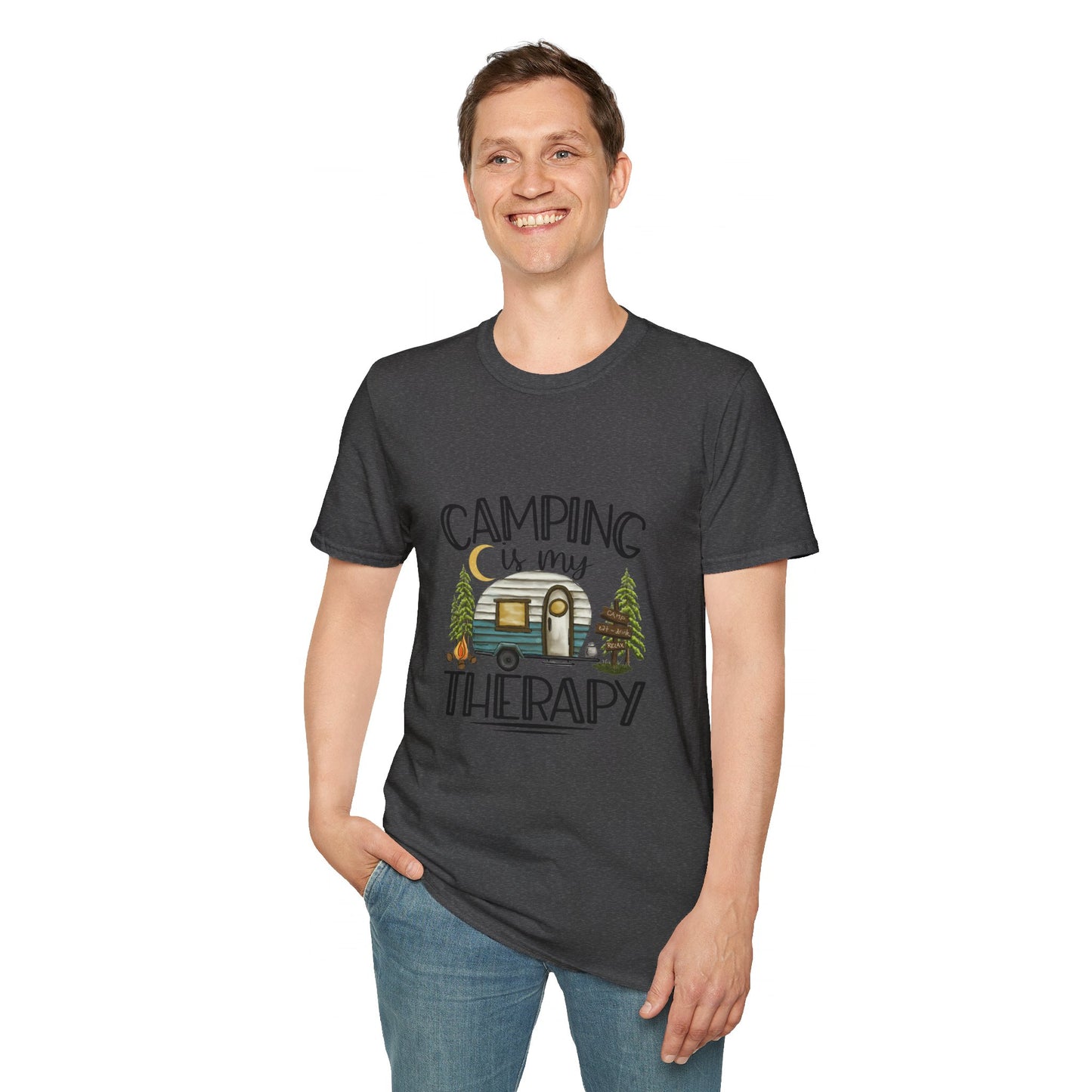 Camping is my Therapy Unisex Softstyle T-Shirt