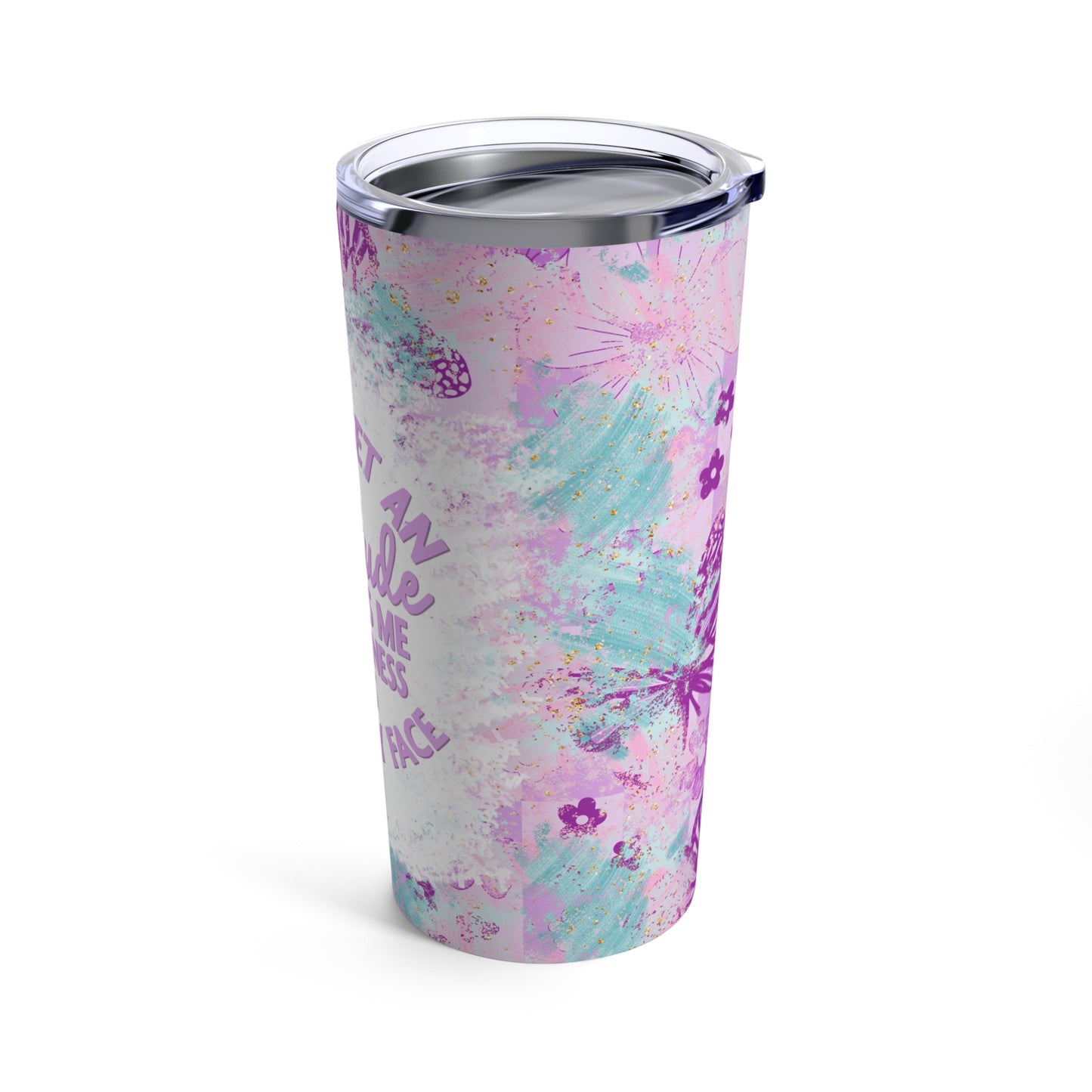 Attitude Skinny Steel Tumbler with Straw, 20oz
