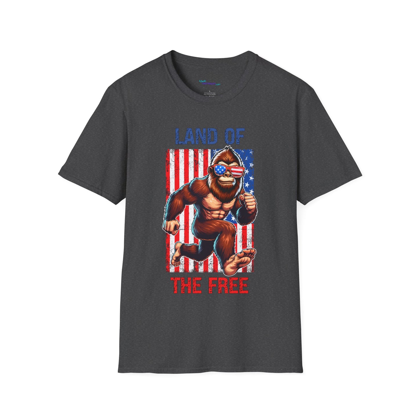 Land of the Free Bigfoot Unisex Softstyle T -Shirt