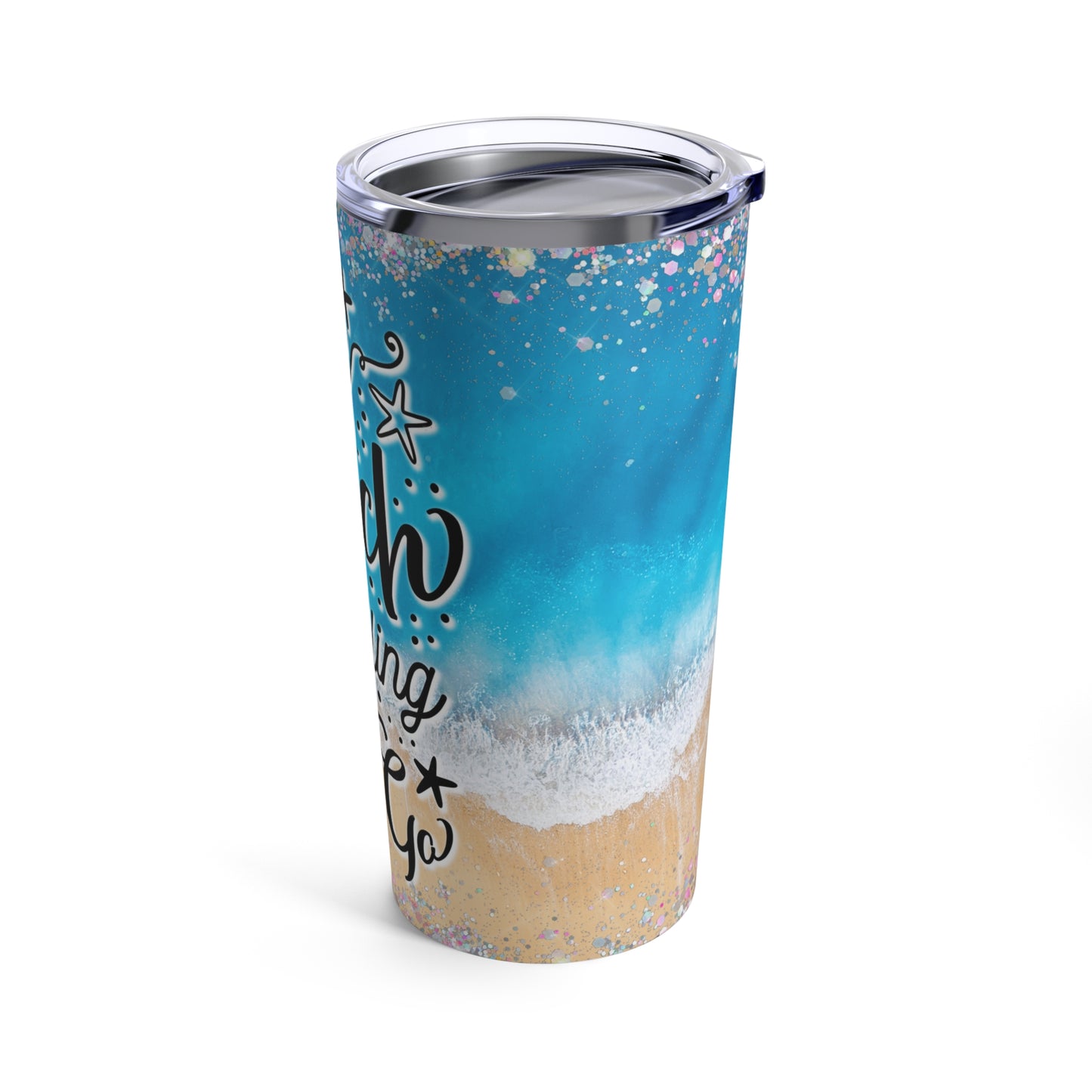 Beach Calling My Name Skinny Steel Tumbler with Straw, 20oz